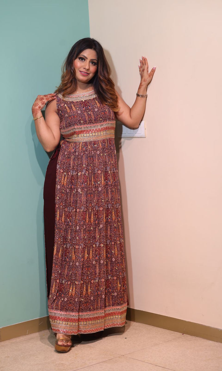 Chic Long Kurti with Sharara Set