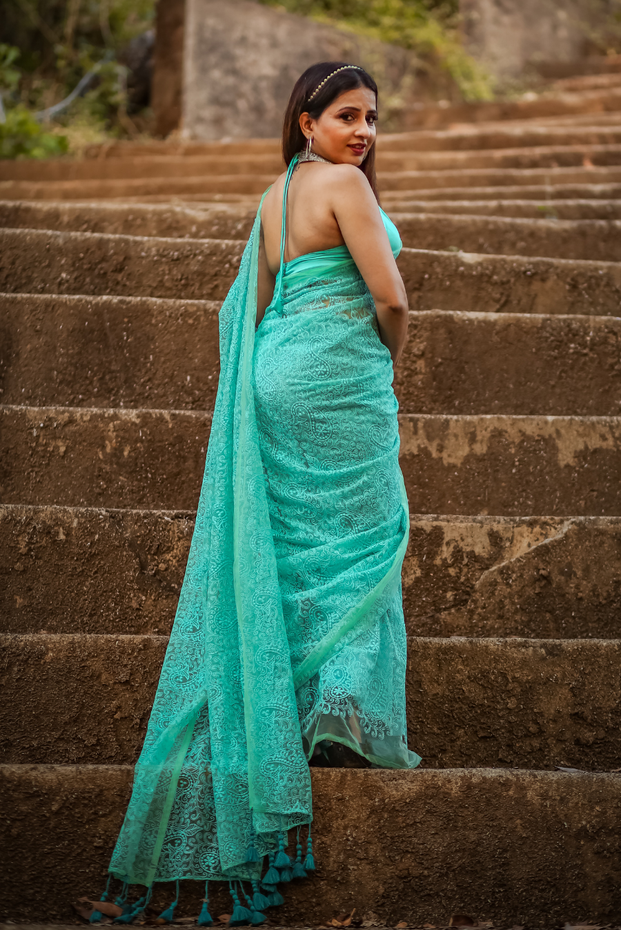 Fully Embroidered Net Saree The Fish-like Sea Princess (SAREE)