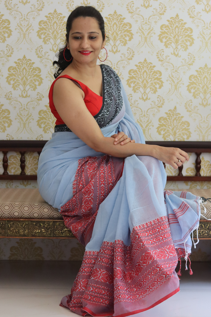 Begampuri Cotton Saree Baadal (SAREE)