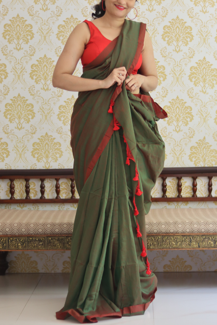 Woven Mulmul Saree Imlee (SAREE)