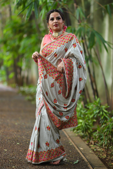 Embroidered Silk Saree Baharaa (SAREE)