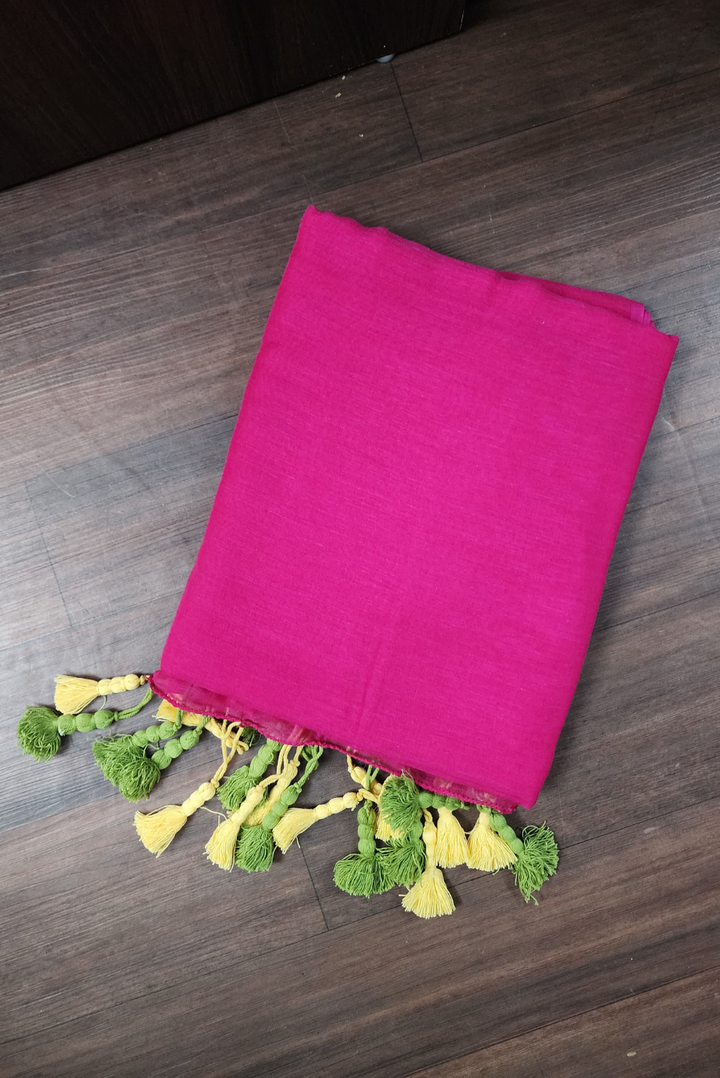 Finest Mulmul Tassel Saree Indra-Dhanush-14 (SAREE)