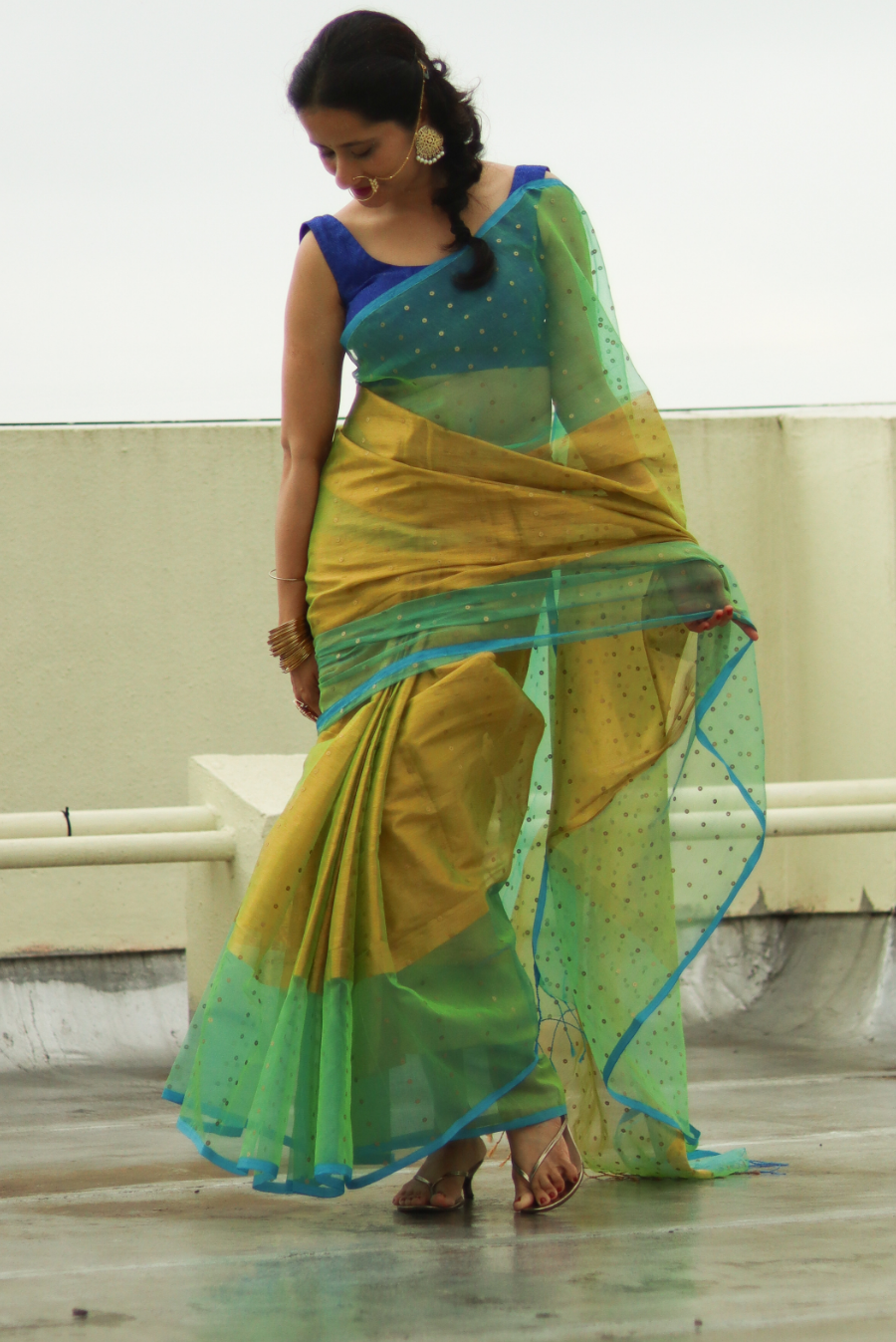 Muslin Silk Sequin Saree Dhoom Ketu (SAREE)