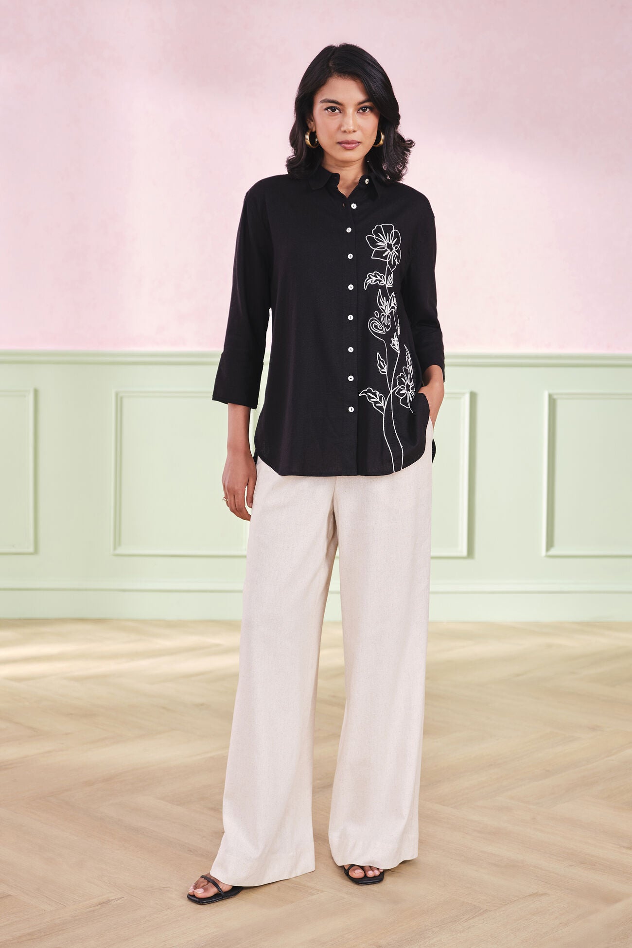 Floral Eclipse Viscose Blend Shirt