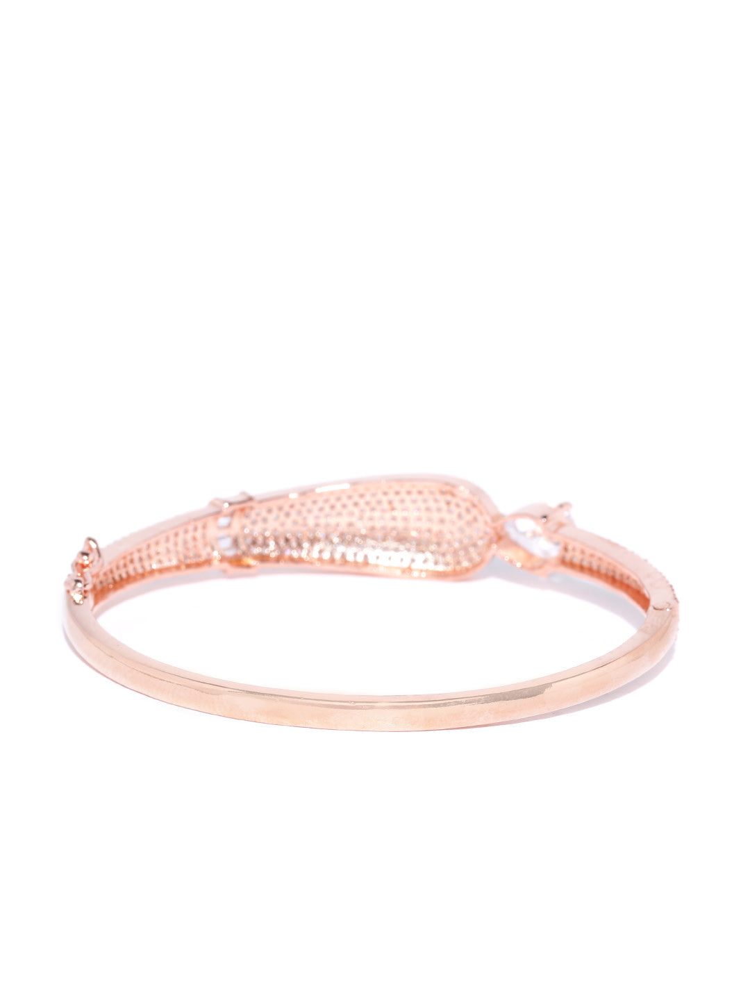 Rose Gold-Plated American Diamond Studded Bracelet