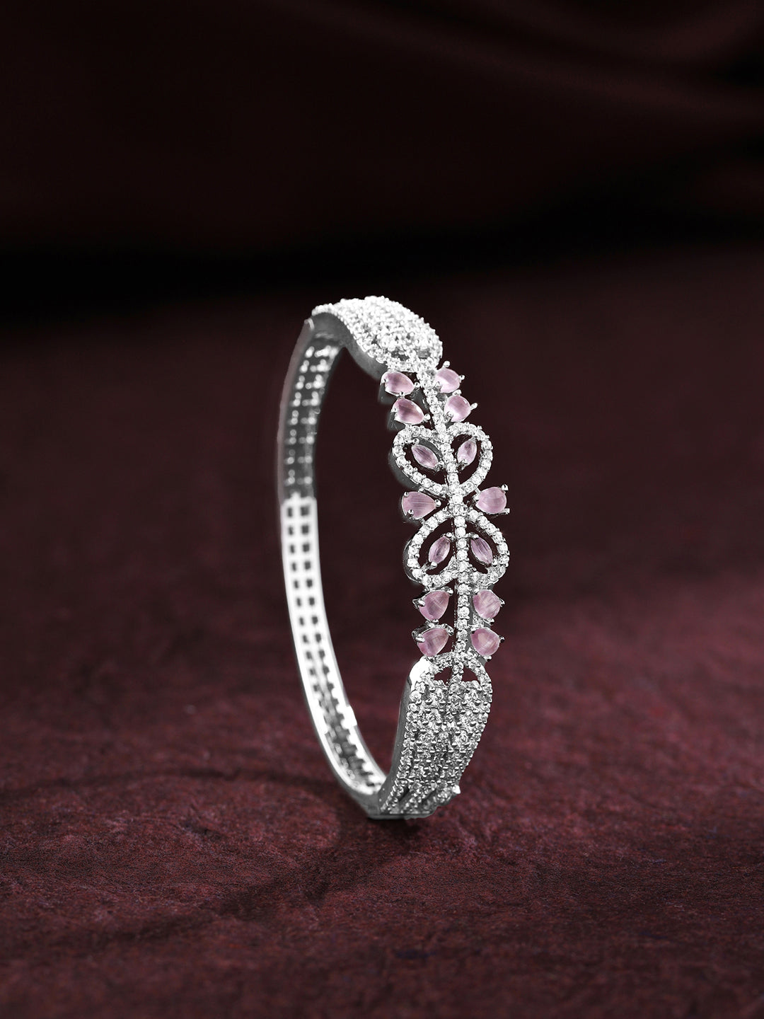 American Diamond Sparkle on Silver-Plated Bracelet