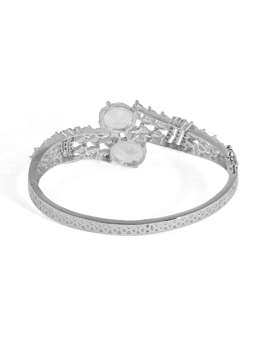AD Transparent Stone Drop Design Stylish kada Bracelet