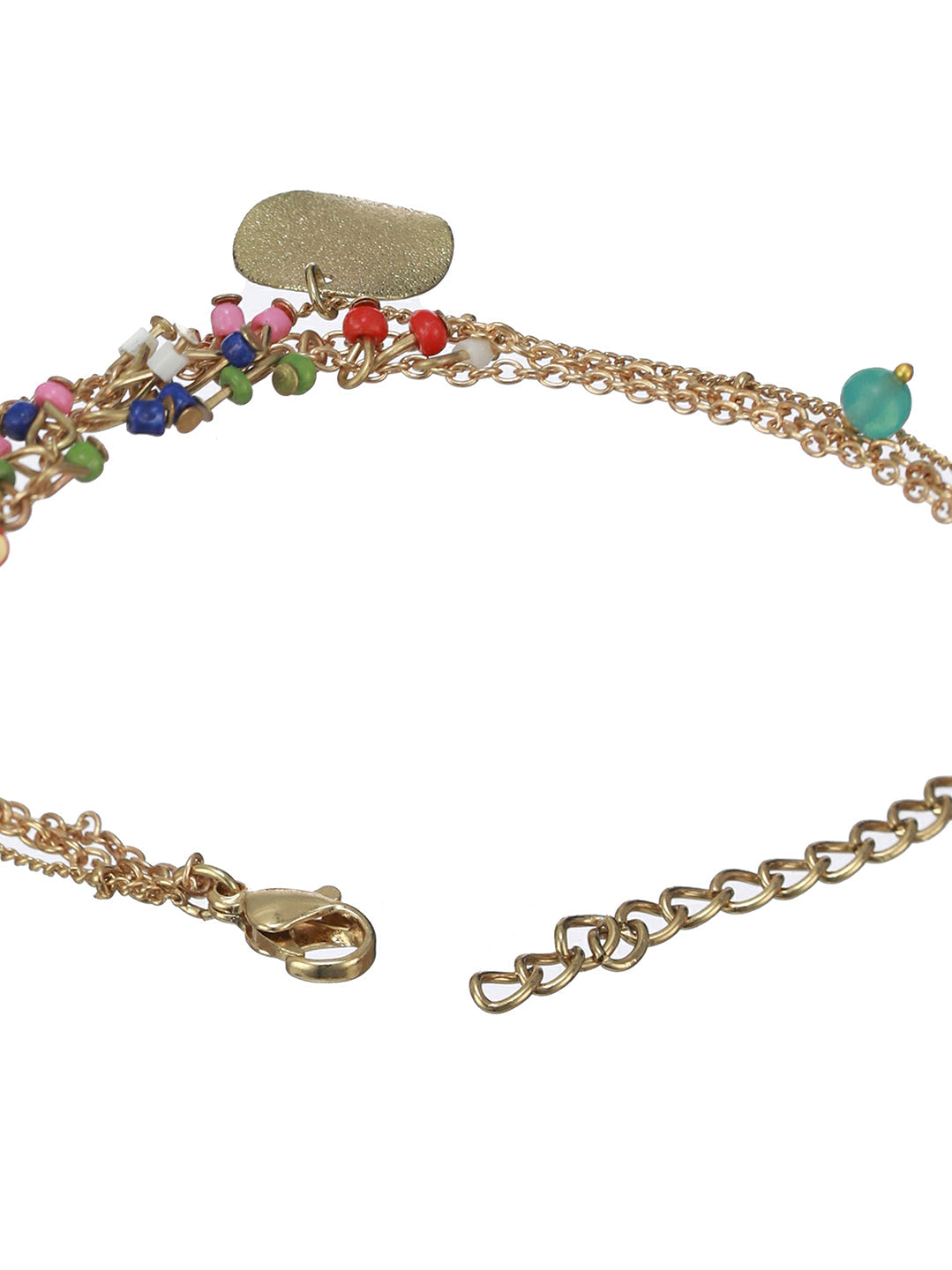 Prita by Multilayer Beaded Link Coin Gold-Plated Bracelet
