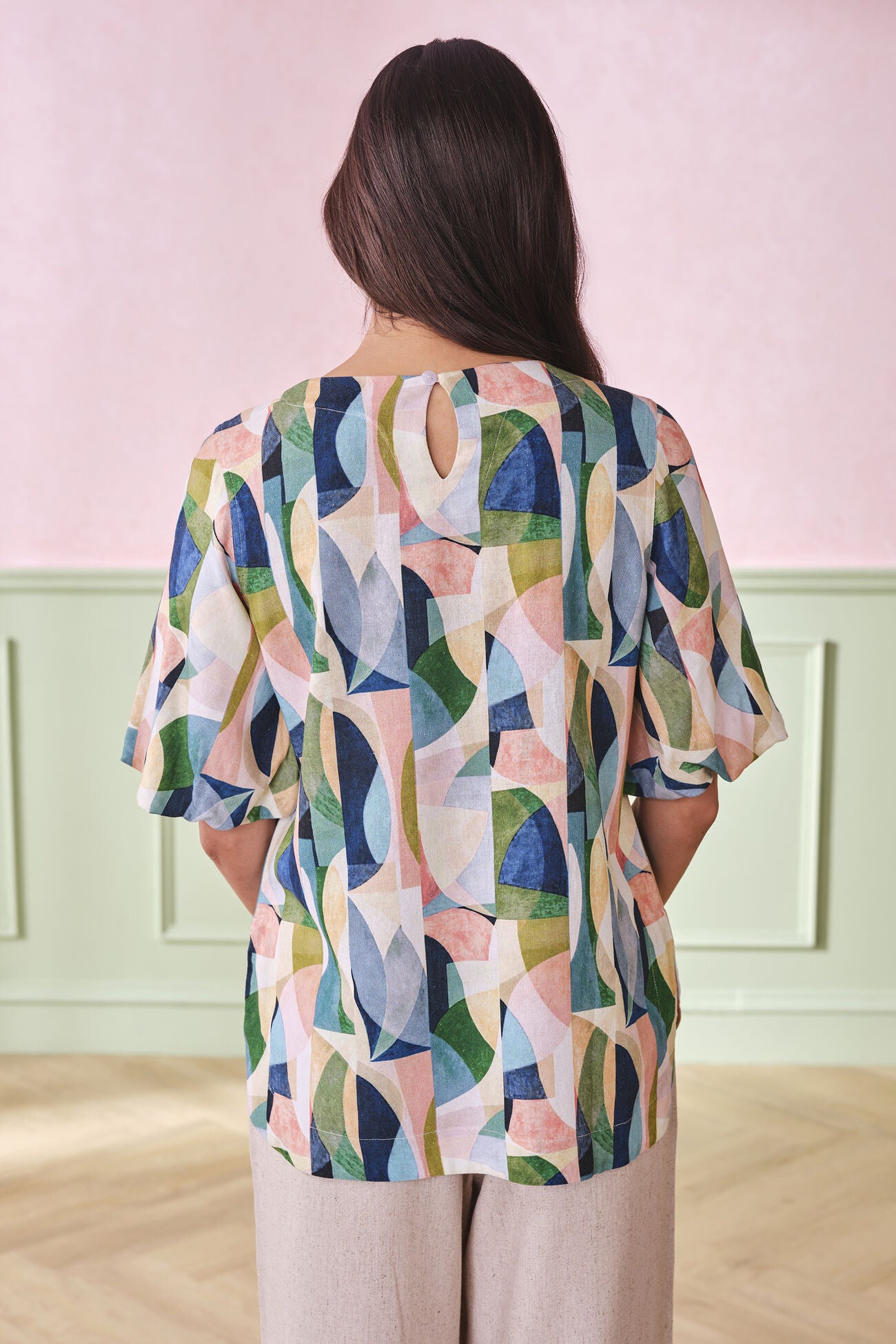 Geo Penchants Viscose Blend Top
