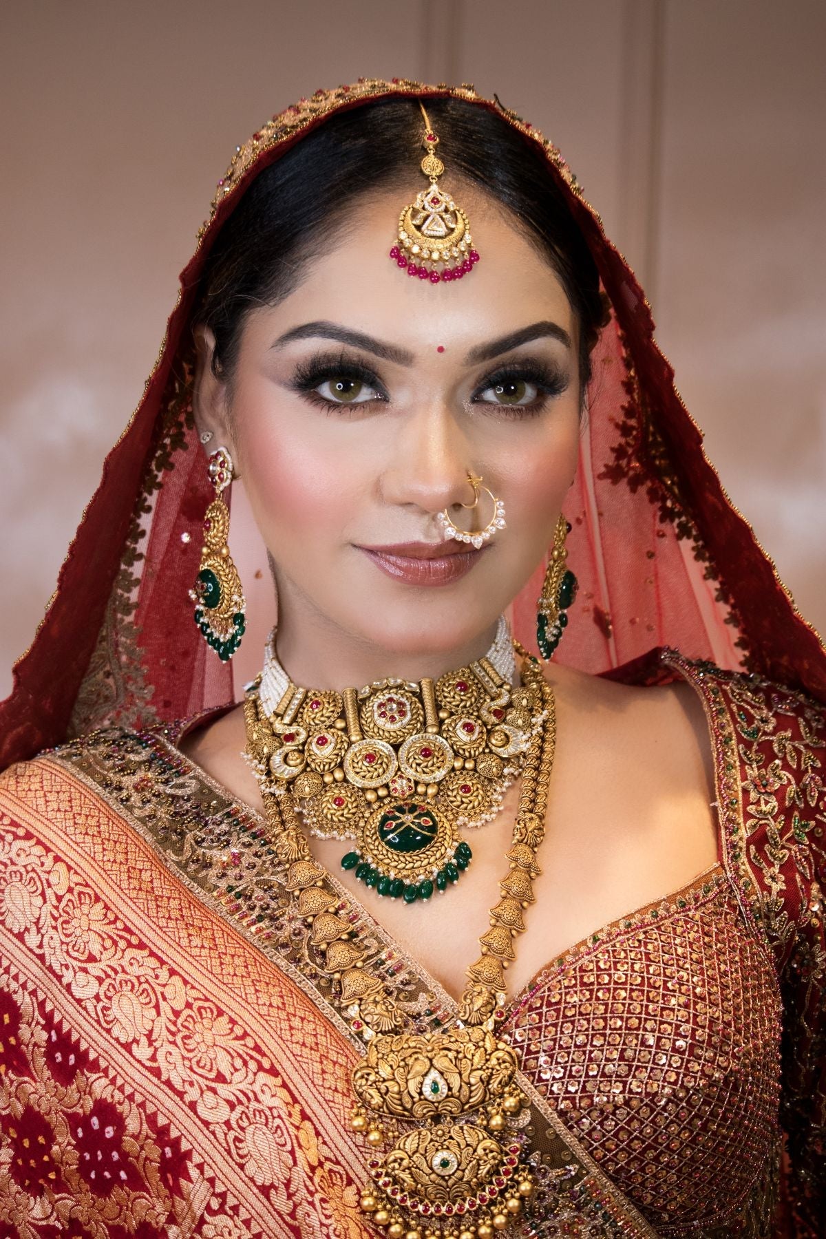 beautiful multi color floral motif bridal lehenga