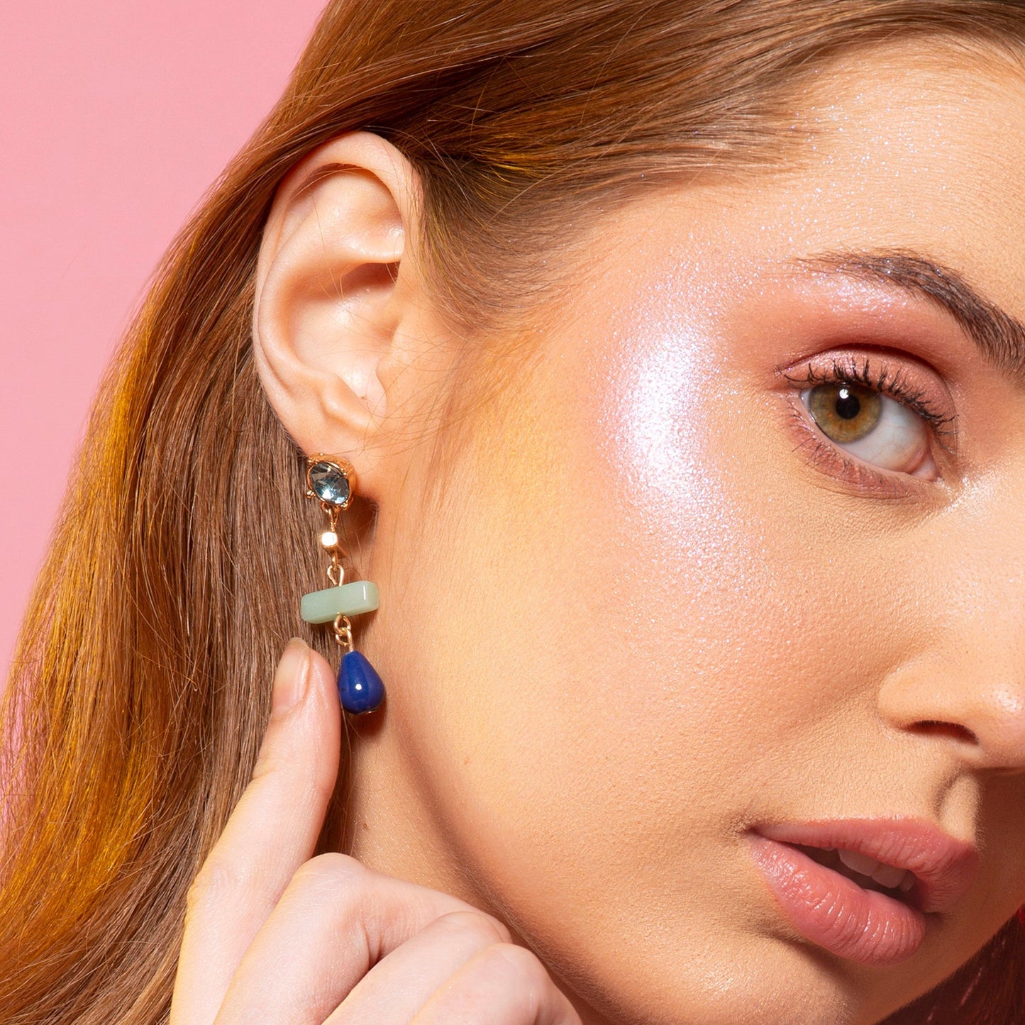 London Women's Mixed Shape Stone Drop Earring