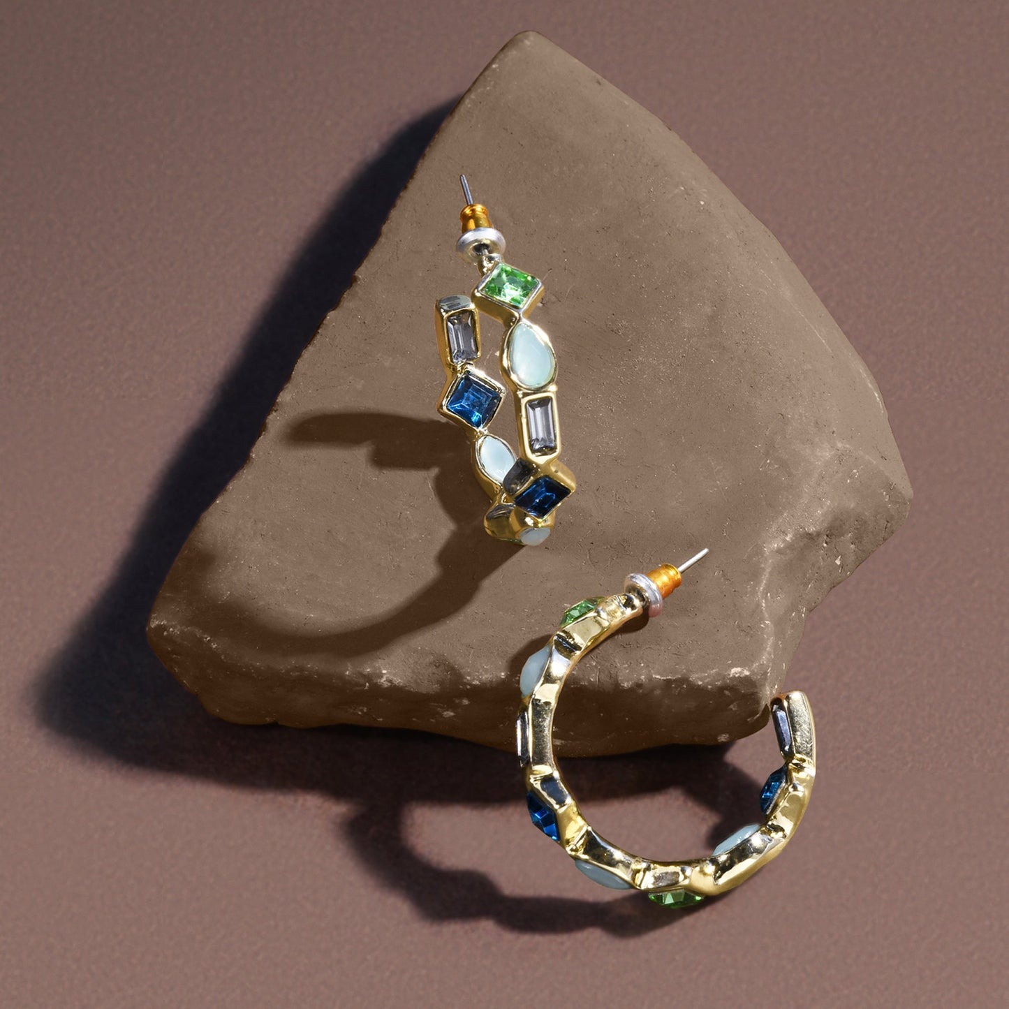 London Women's Eclectic Stone Hoop