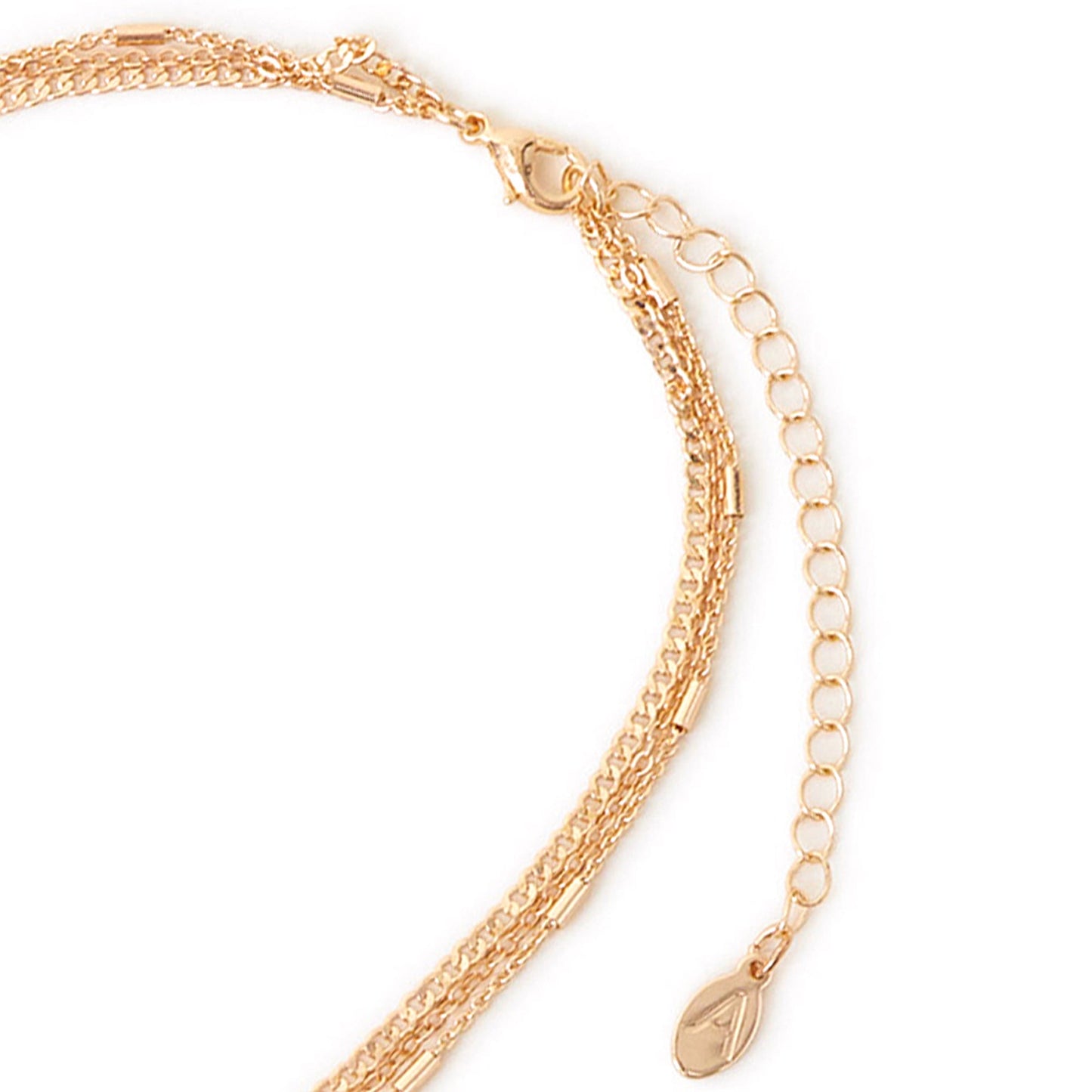 London Women's Gold Bead And Chain Layered Necklace