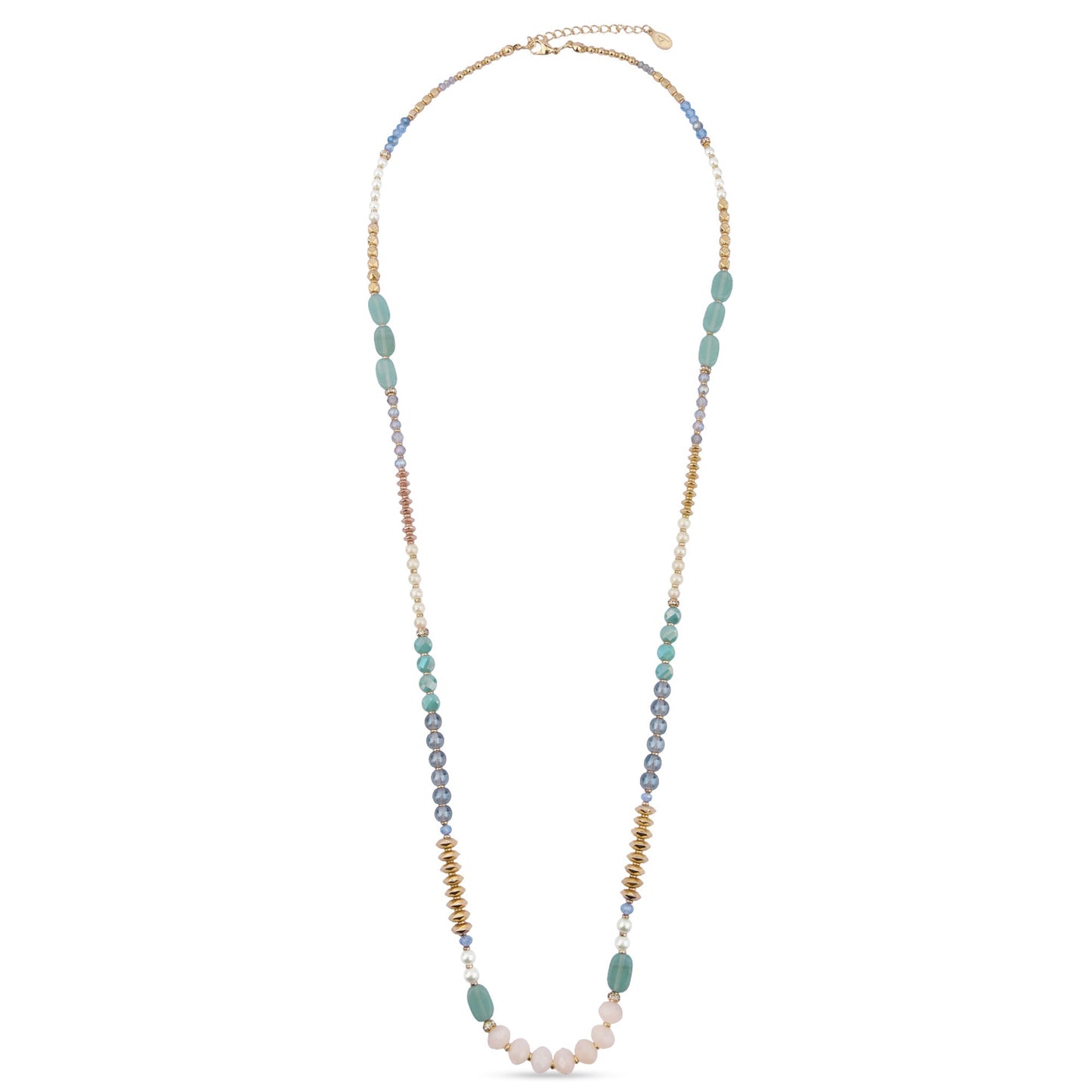 London Women's Multi Long Beaded Necklace