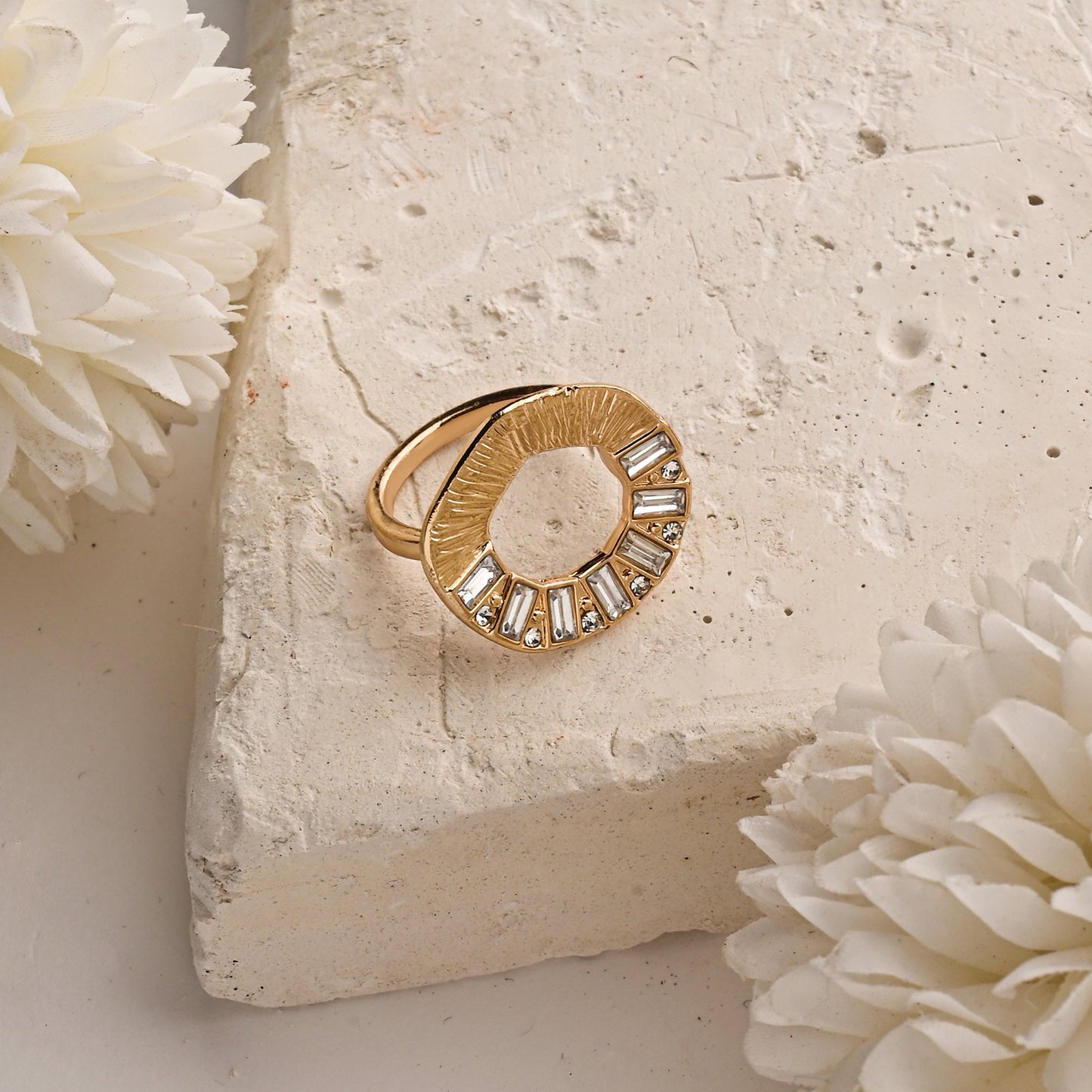 London Women's Textured Circle Ring-Medium