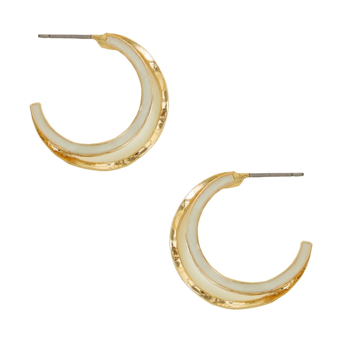 London Women's Wavy Resin Hoop Earrings