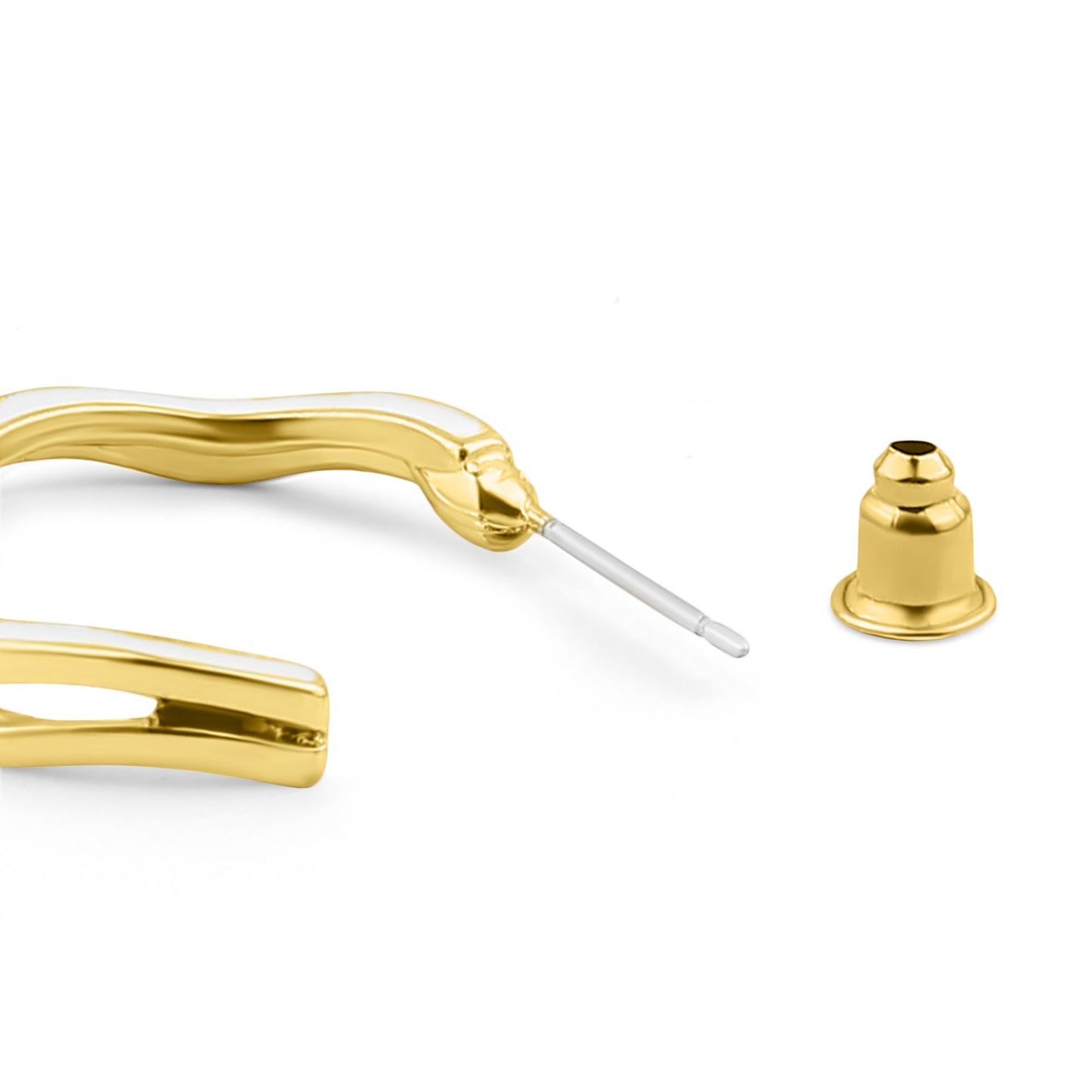 London Women's Wavy Resin Hoop Earrings