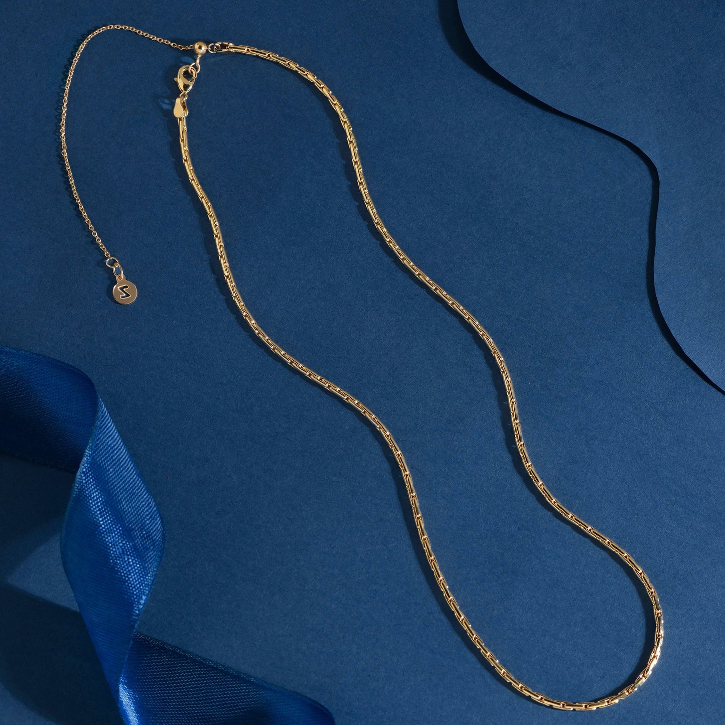 London Women's Z Real Gold Plated Collar Chain Necklace