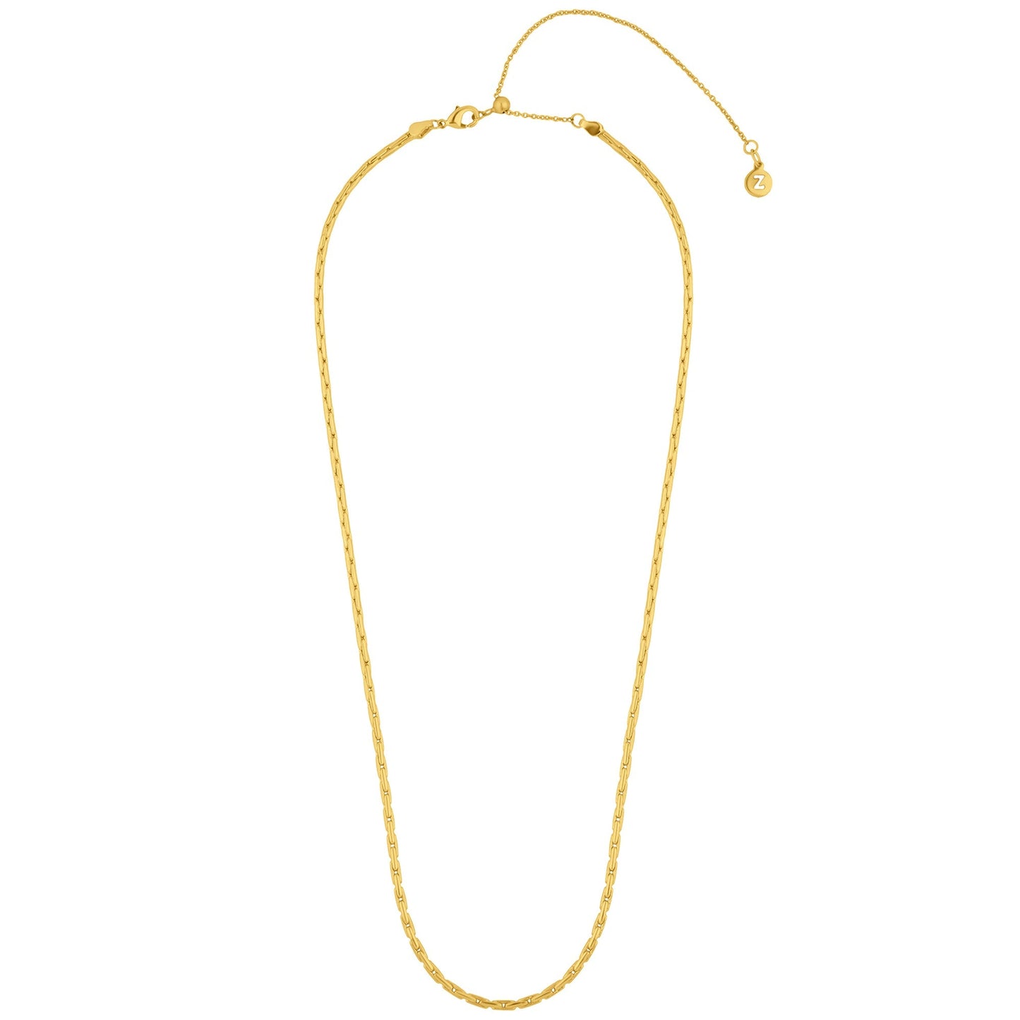 London Women's Z Real Gold Plated Collar Chain Necklace