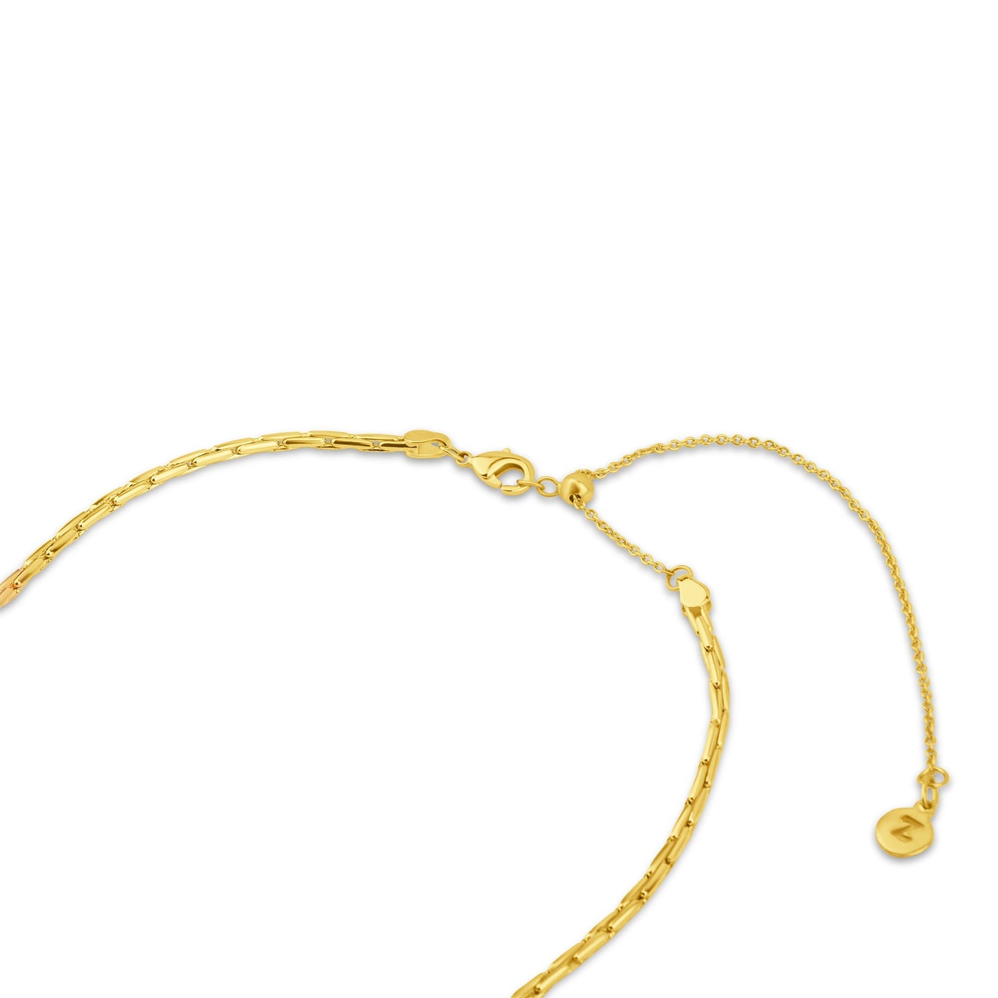 London Women's Z Real Gold Plated Collar Chain Necklace