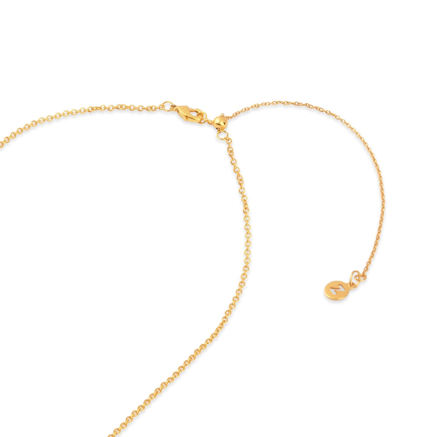 London Women's Z Real Gold Plated Sparkle V-pendant Necklace