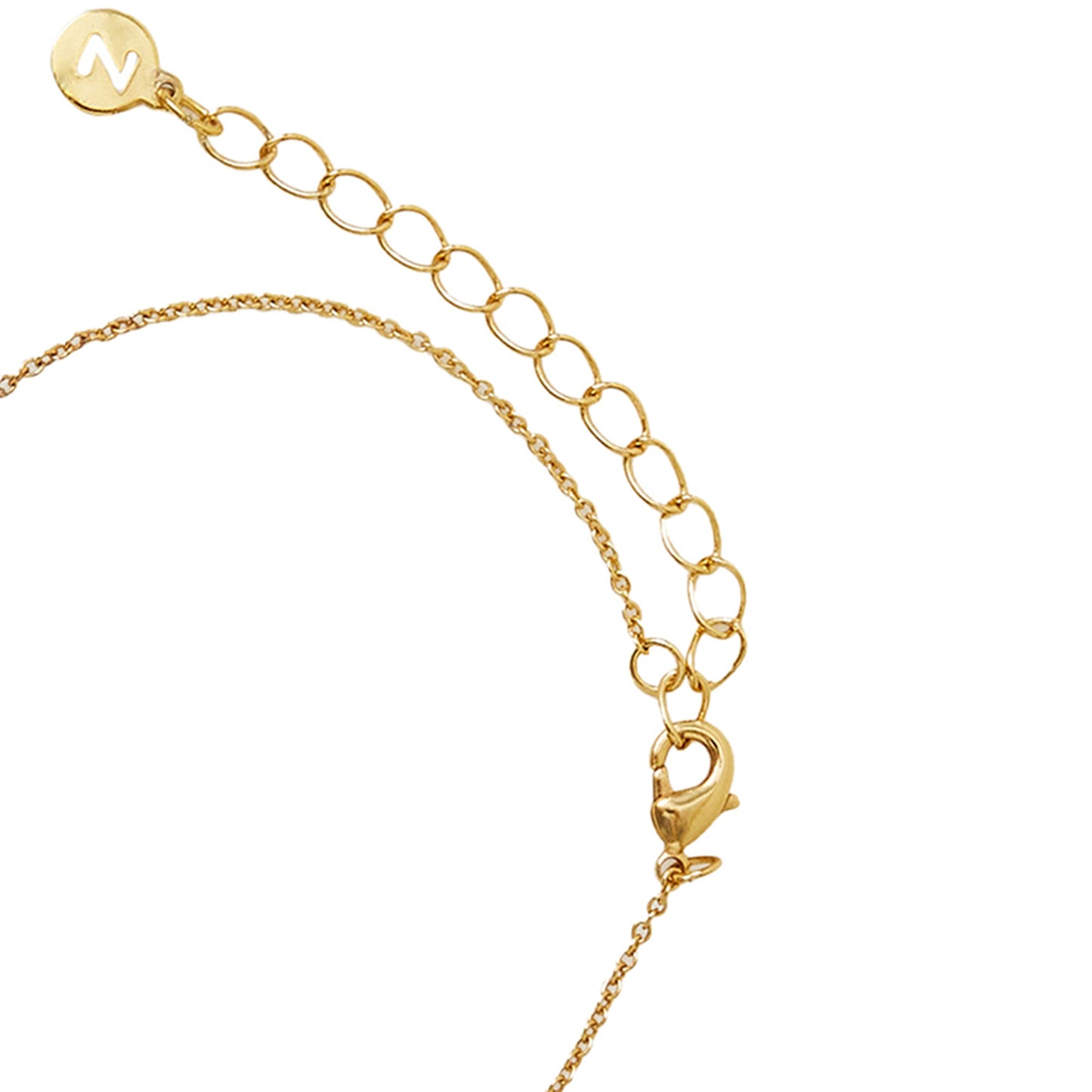 London Women's Z Real Gold Plated Cubic Zirconia Initial Bracelet Letter P