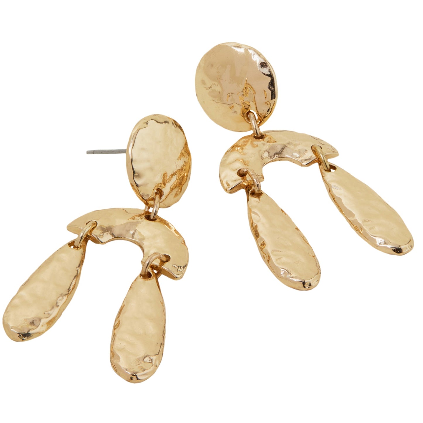 London Women's Gold Textured Drop Earrings
