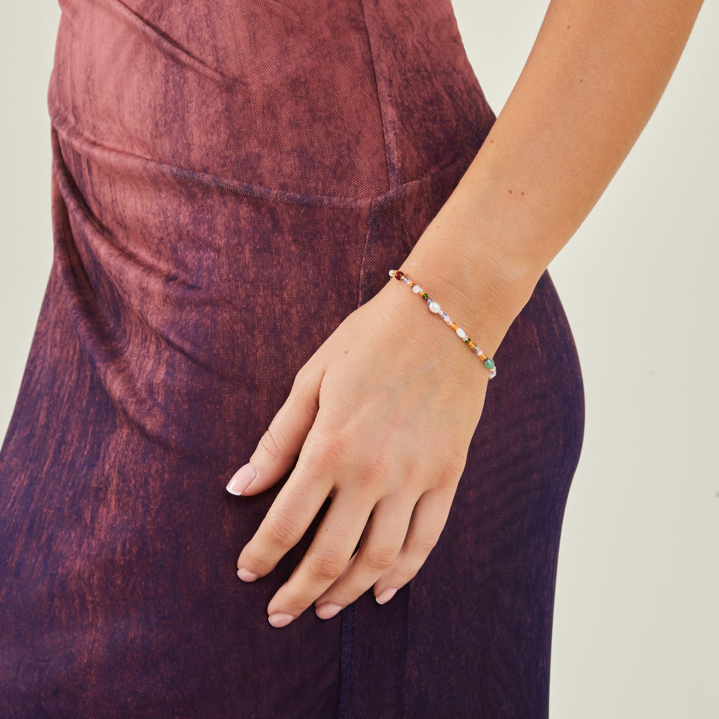 London Women's Sterling Silver-plated Beaded Bracelet