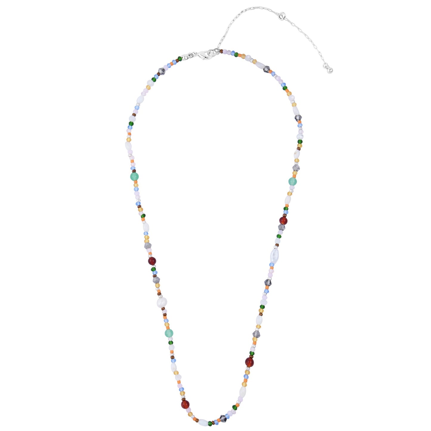 London Women's Sterling Silver-plated Pearl Beaded Necklace