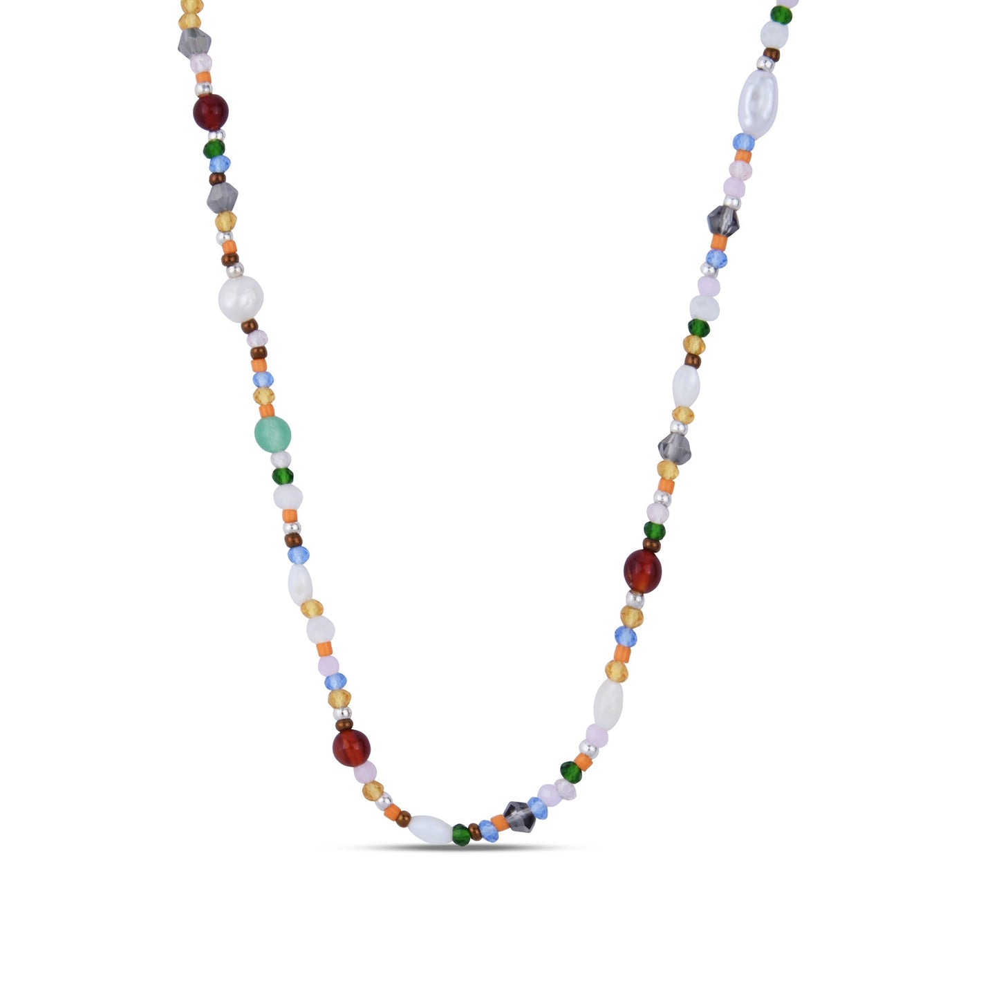 London Women's Sterling Silver-plated Pearl Beaded Necklace