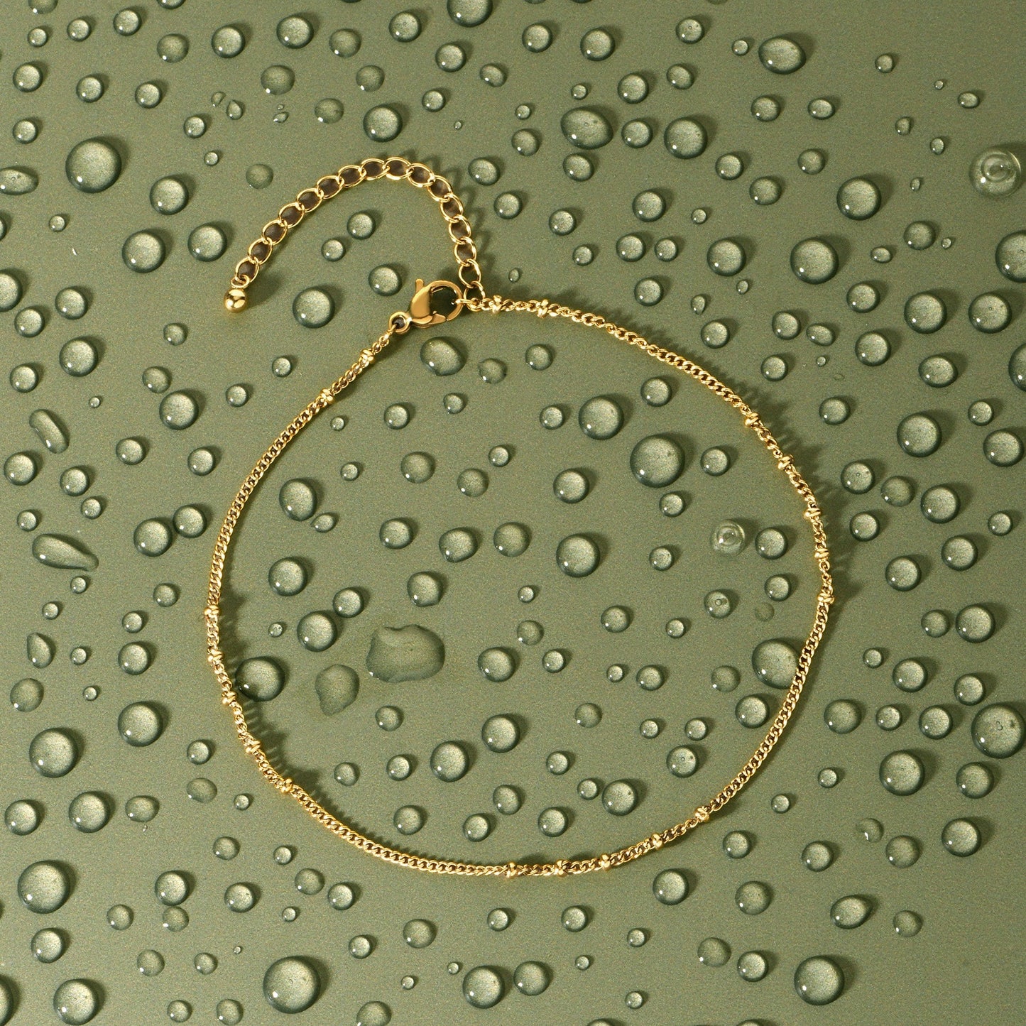 London Women Gold-Plated Stainless Steel Bobble Anklet