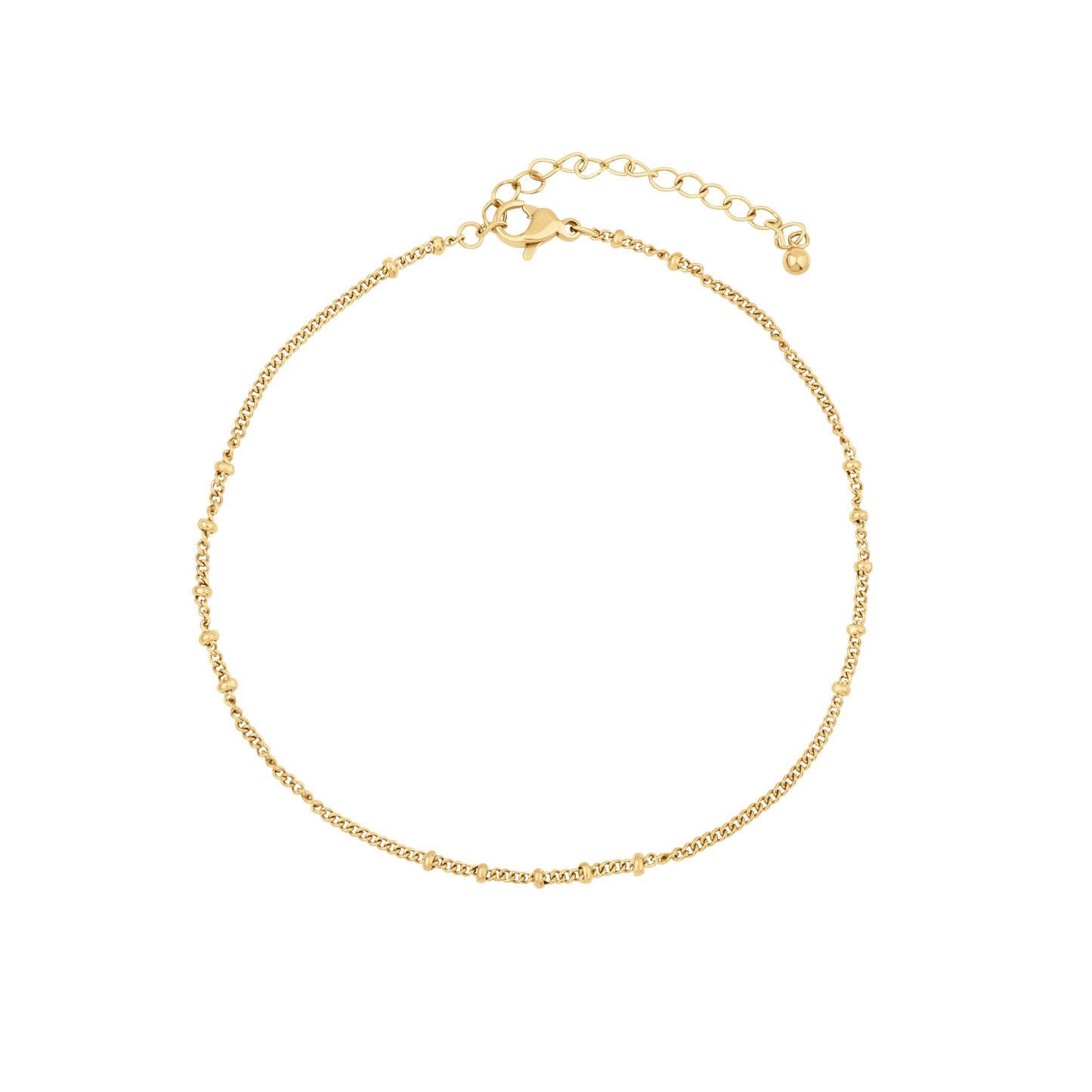 London Women Gold-Plated Stainless Steel Bobble Anklet