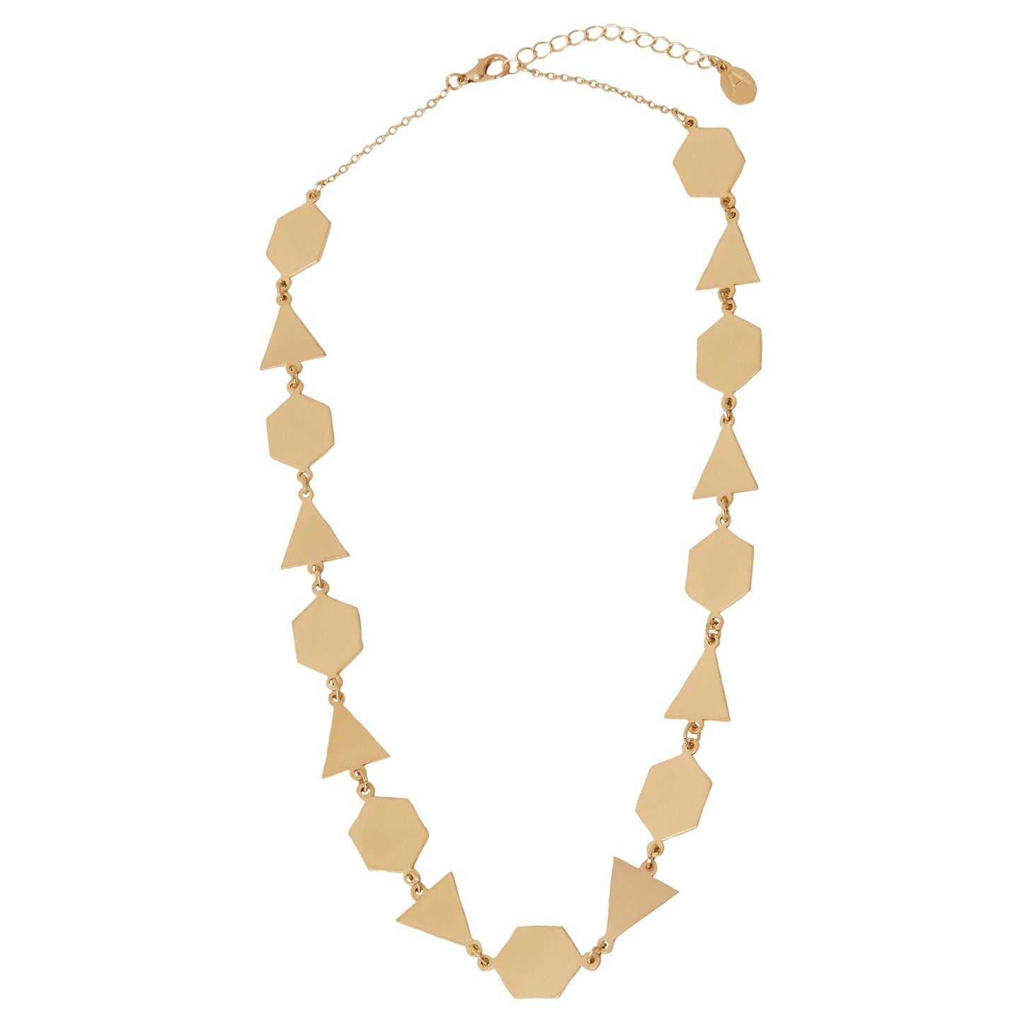 London Women's Gold Geometric Shapes Collar Necklace