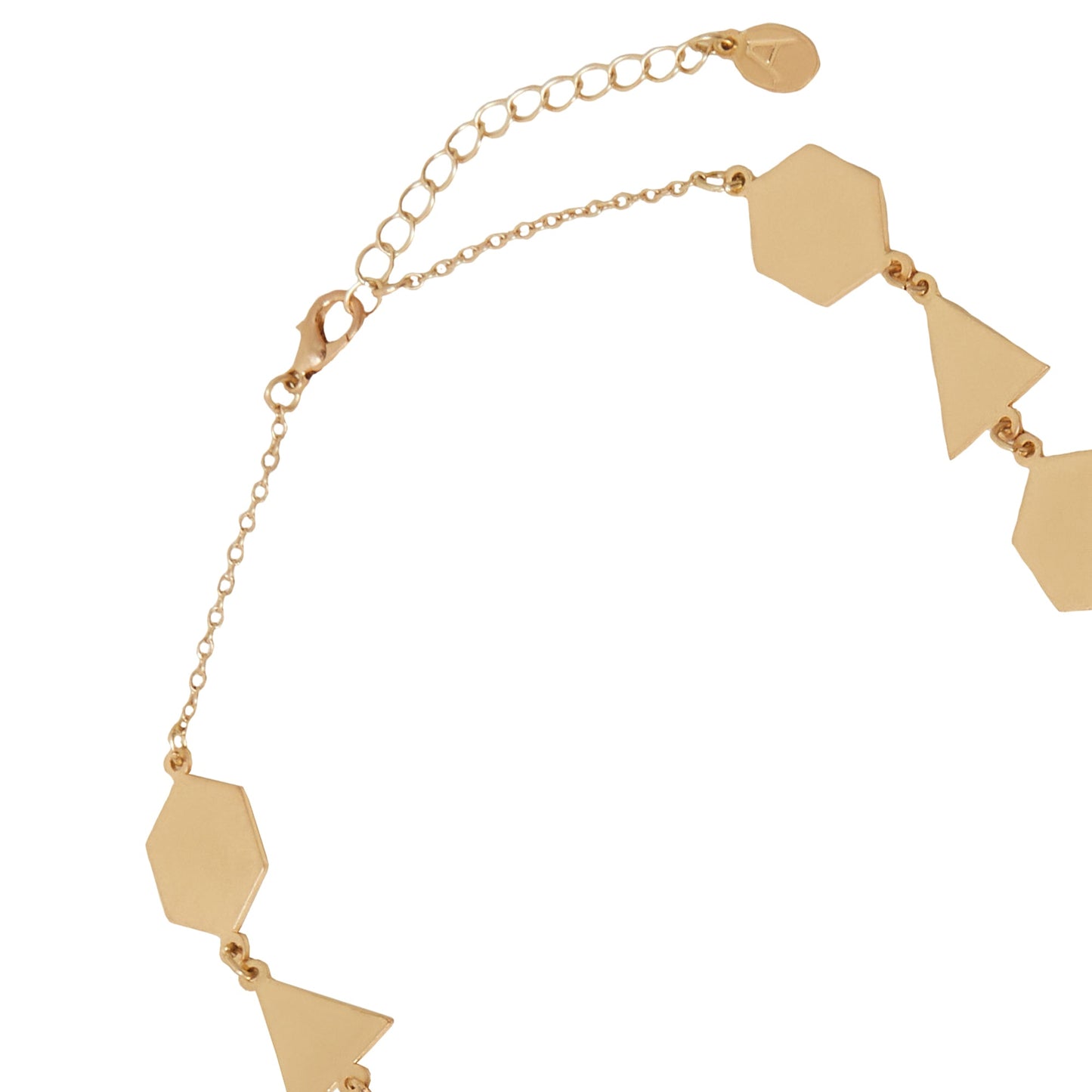 London Women's Gold Geometric Shapes Collar Necklace