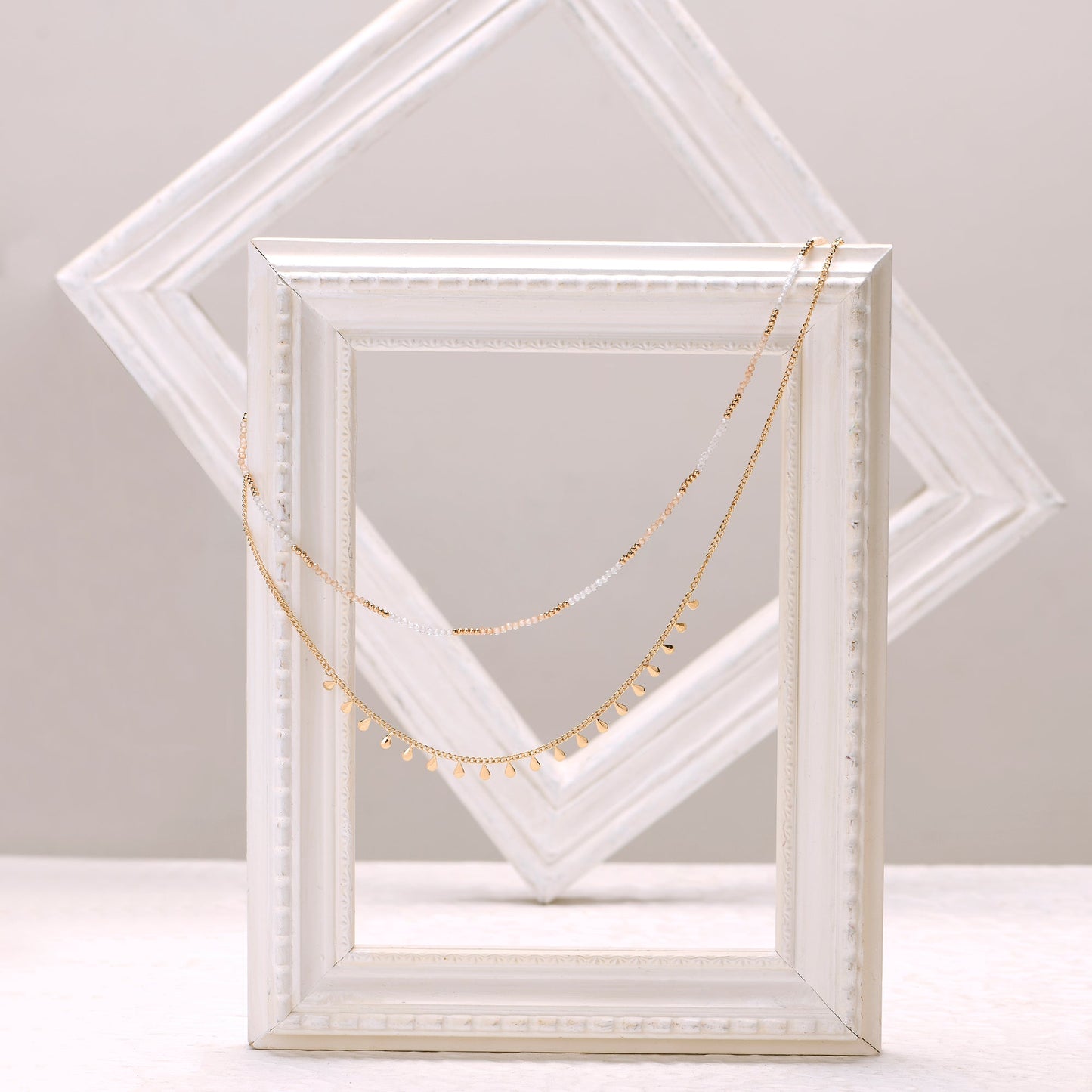 London Women's Gold Facet Bead Layered Necklace