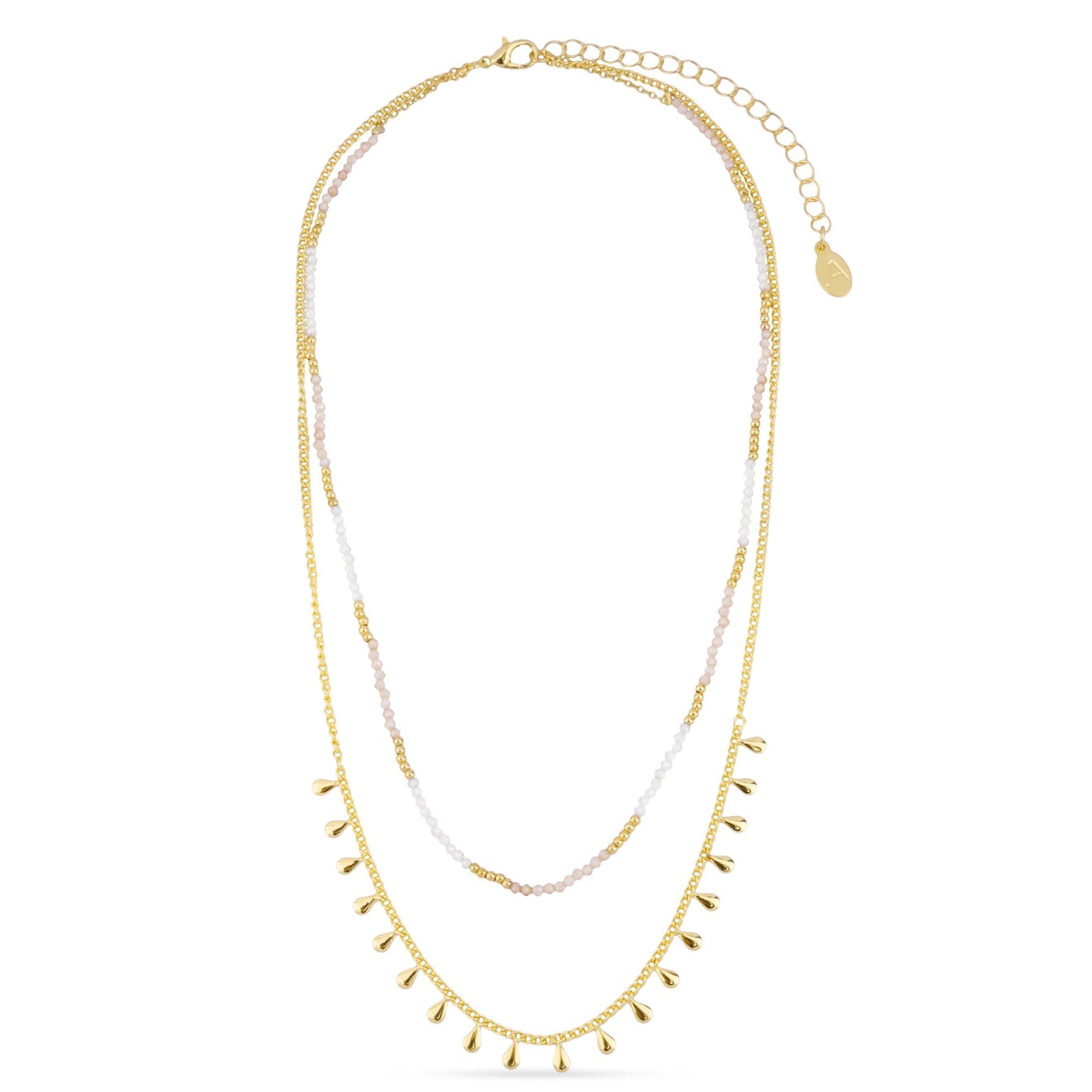 London Women's Gold Facet Bead Layered Necklace