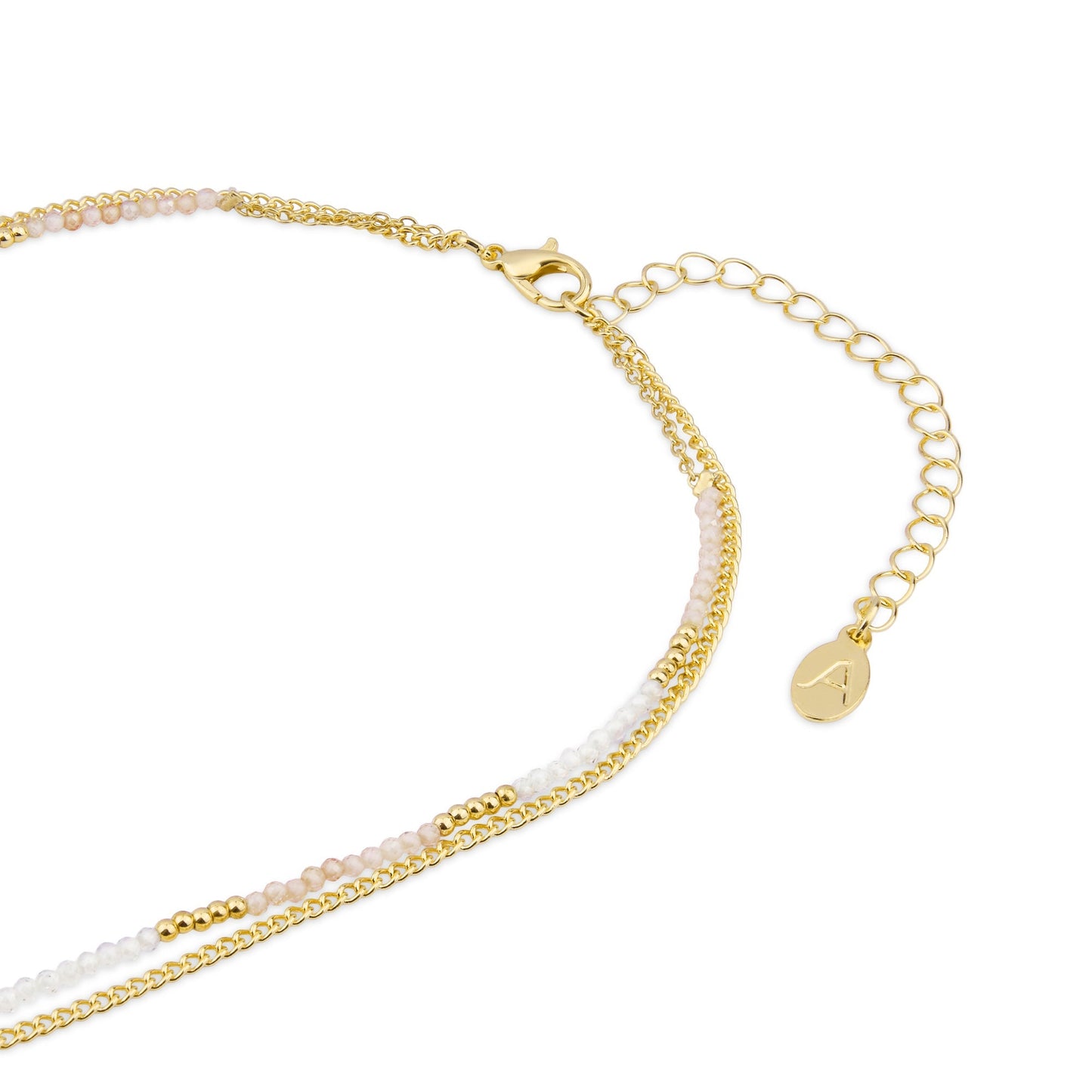 London Women's Gold Facet Bead Layered Necklace