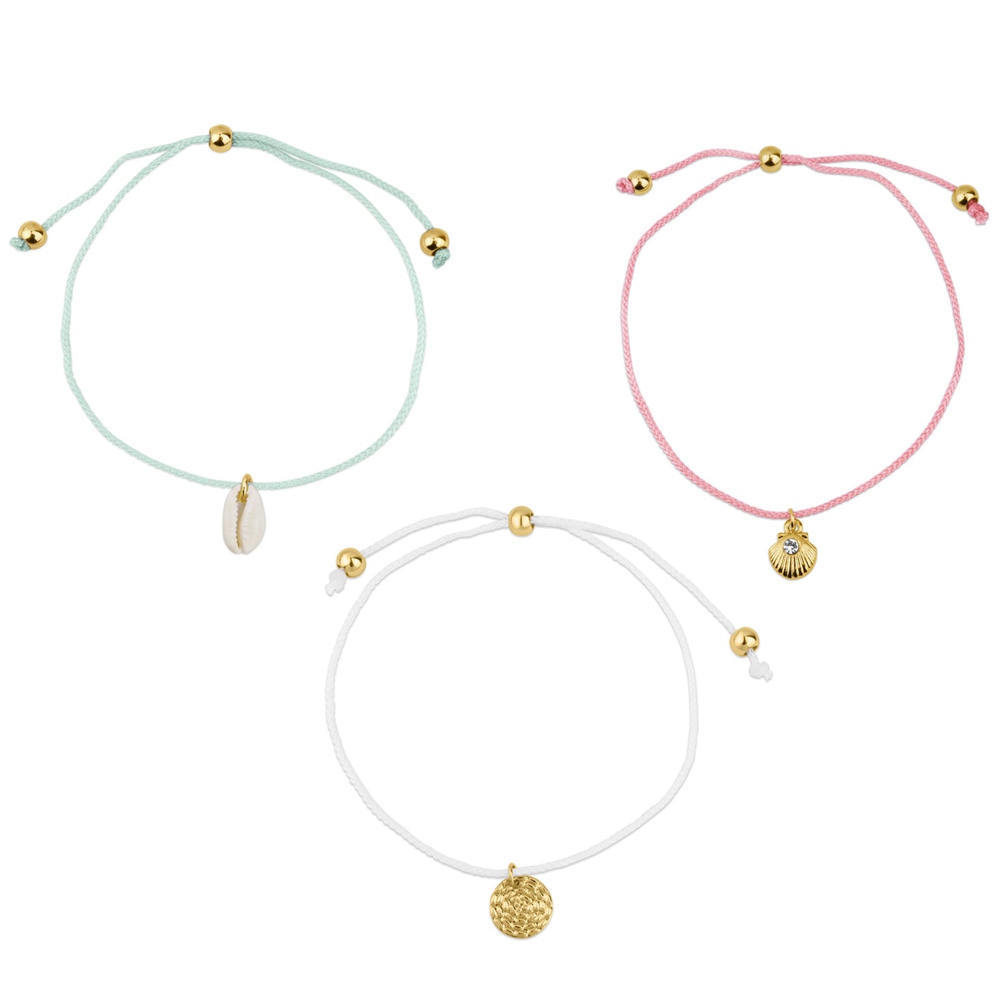 London Women's Friendship Shell Anklets Pack Of 3