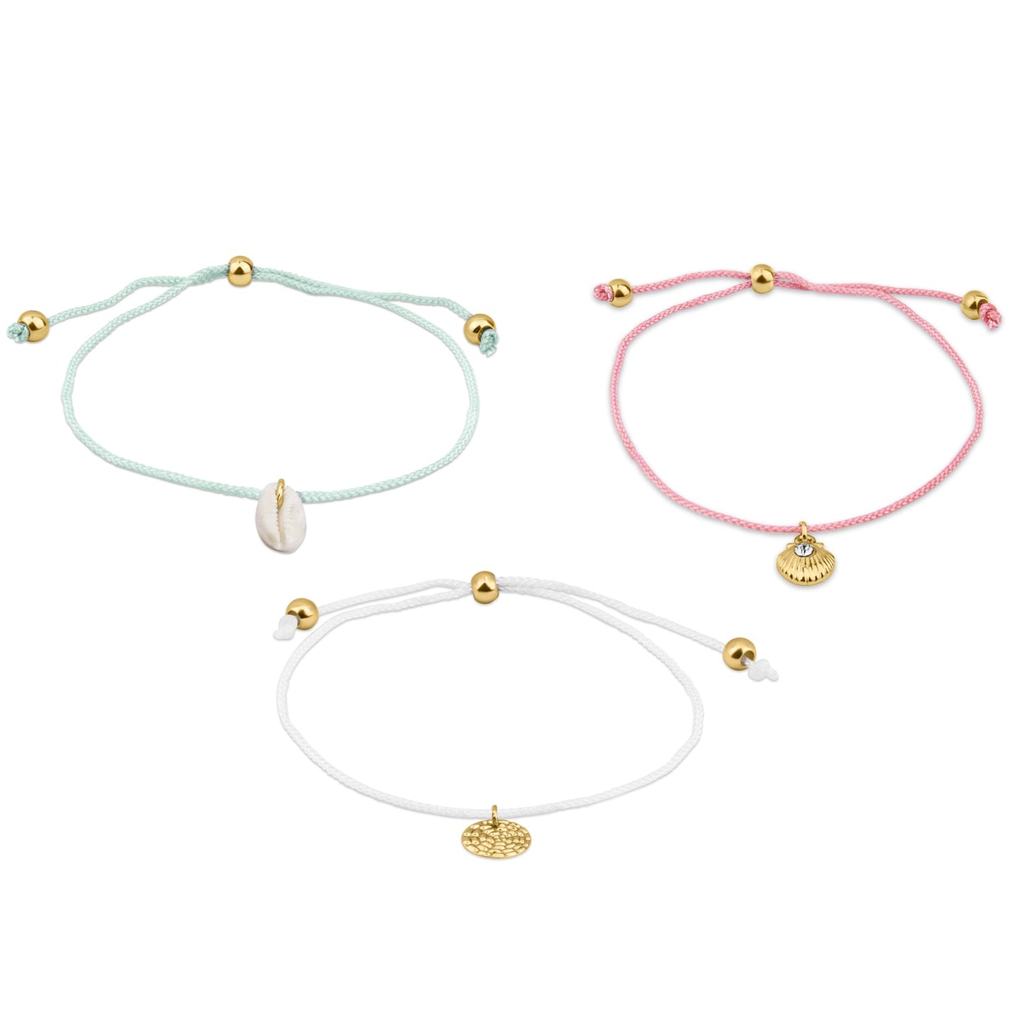 London Women's Friendship Shell Anklets Pack Of 3