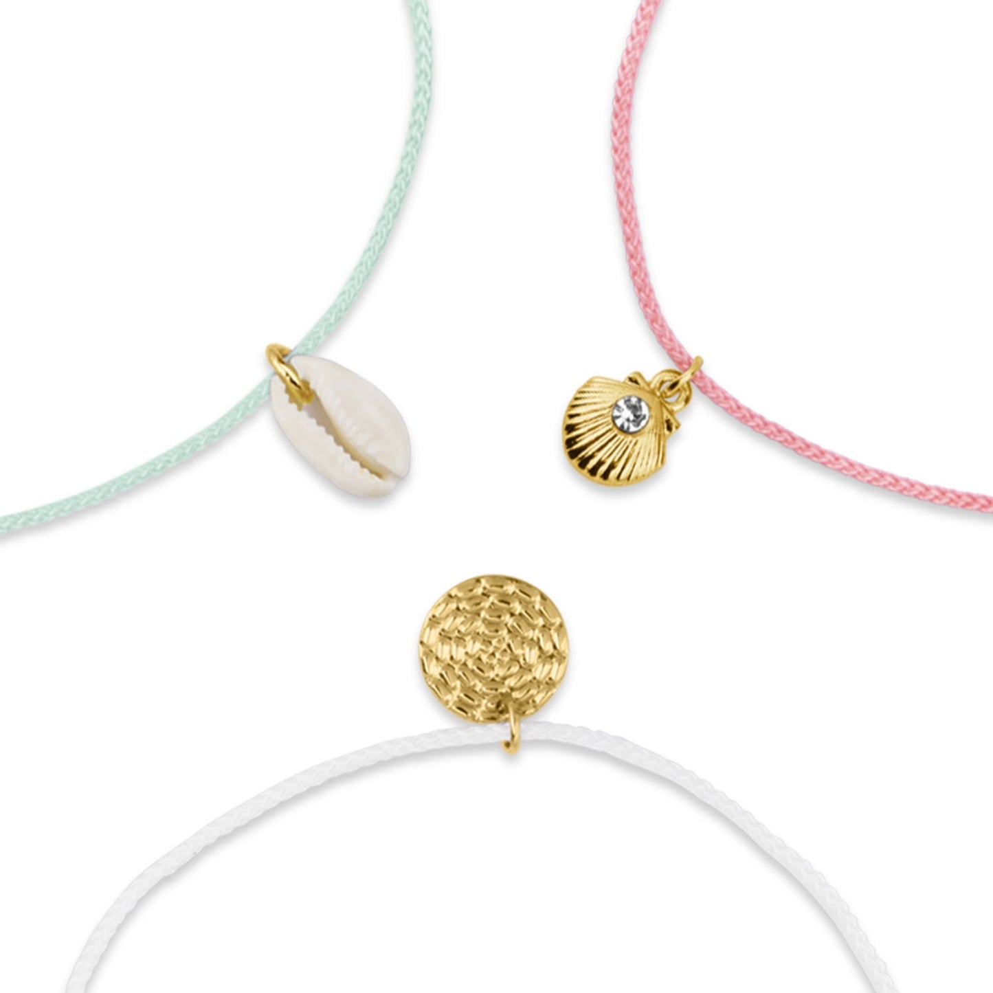 London Women's Friendship Shell Anklets Pack Of 3