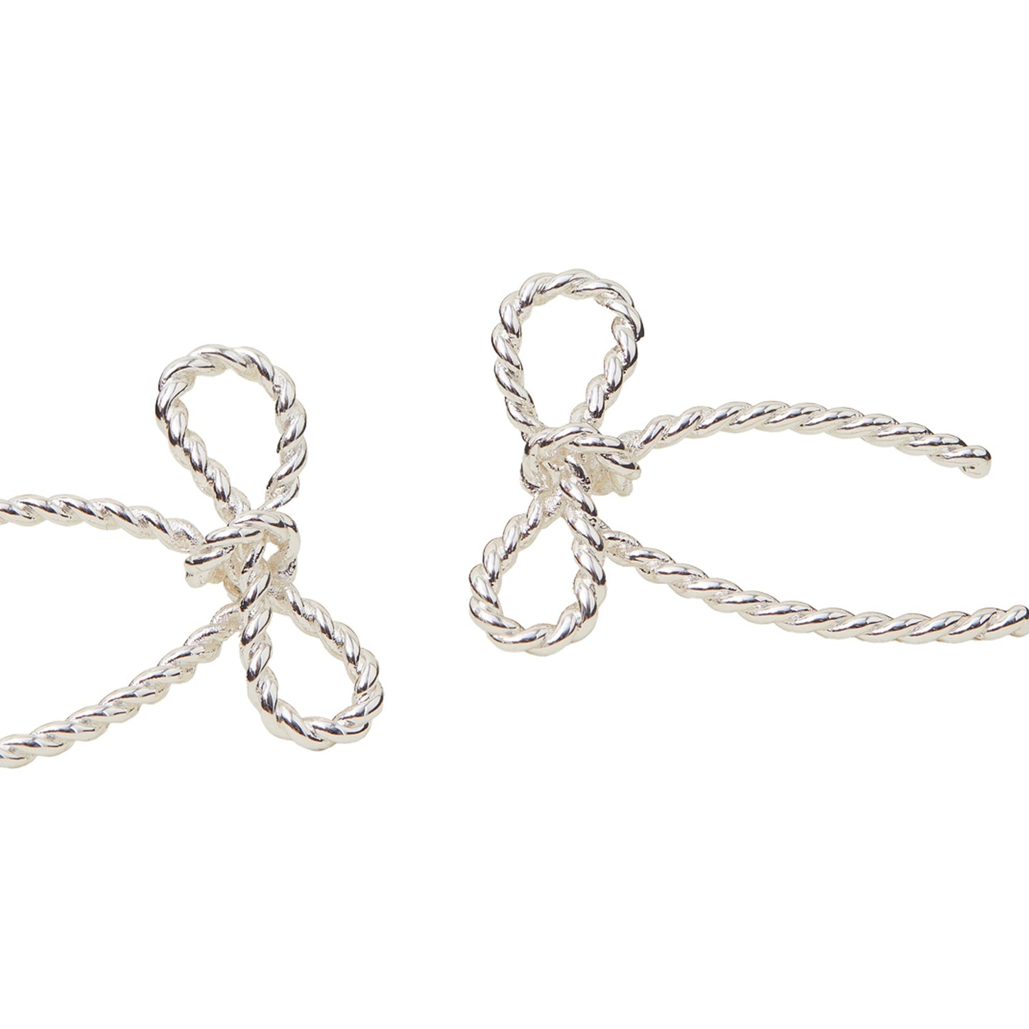London Women's Sterling Silver-Plated Bow Earrings