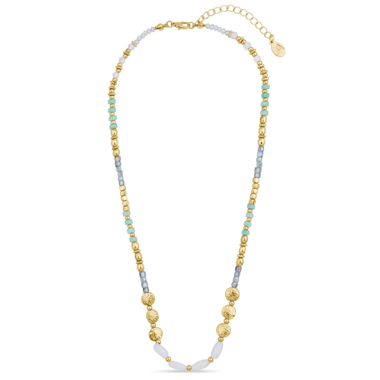 London Women Multi Mix Stone Bead Necklace