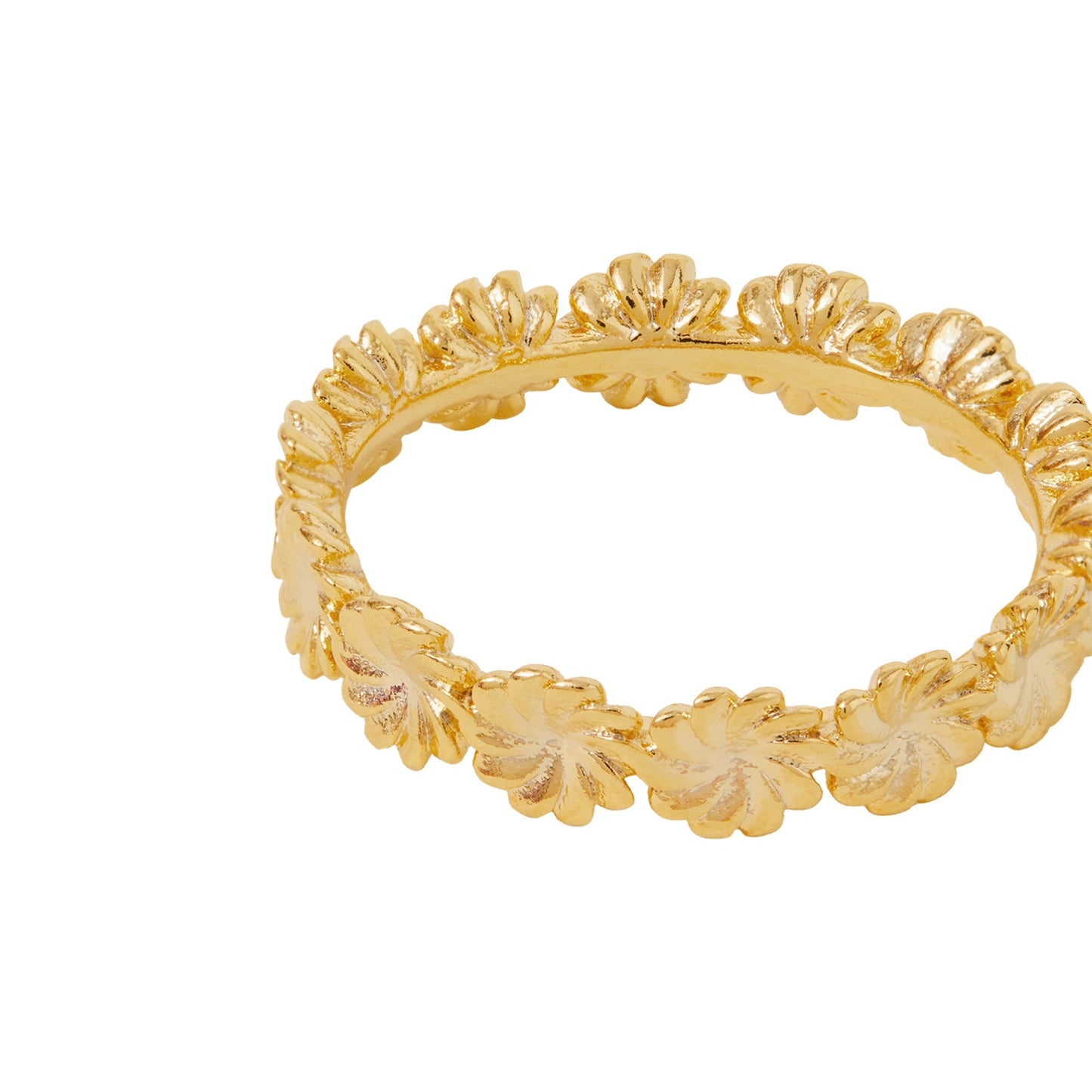 Real Gold Plated Flower Ring Gold-Medium