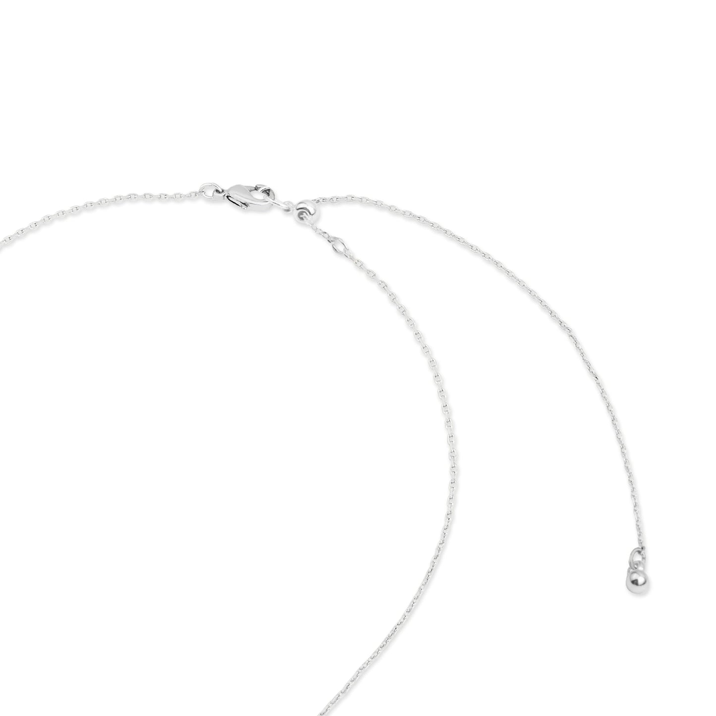 London Women Sterling Silver-plated Cubic Zirconia Circle Pendant Necklace