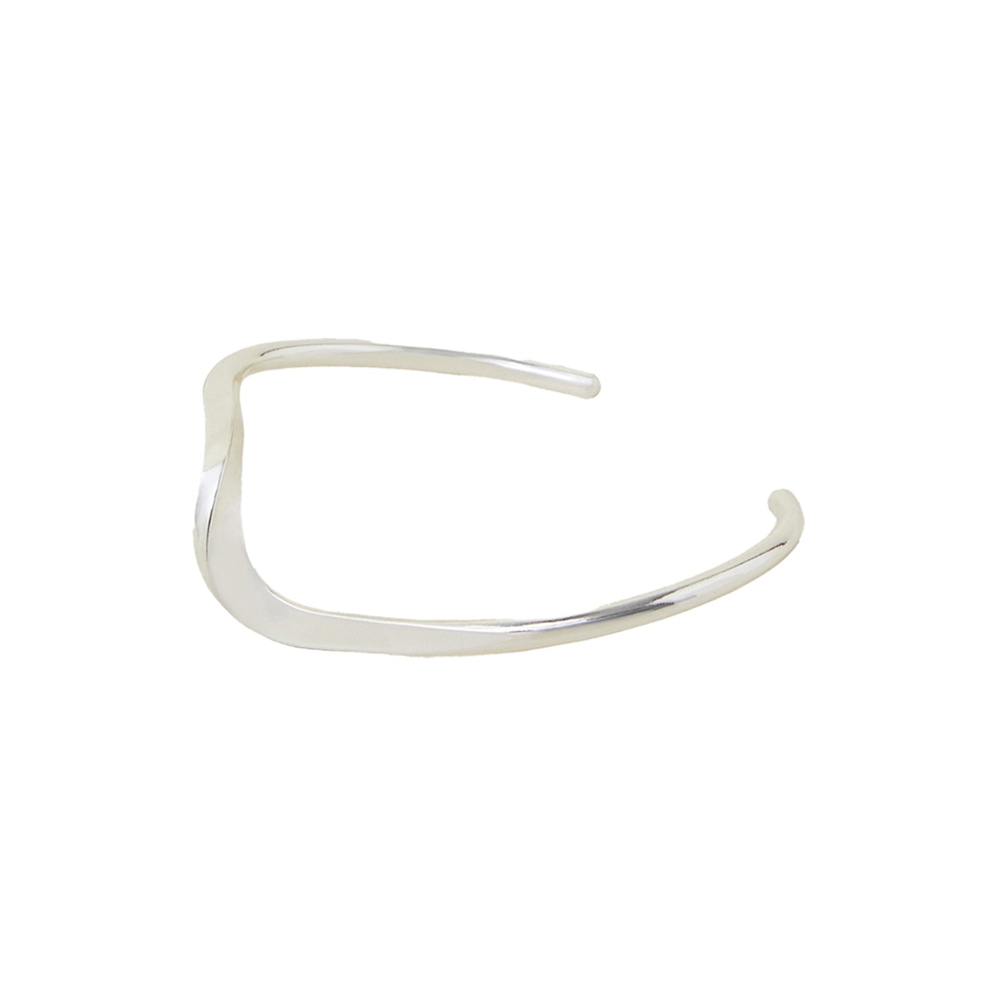 Sterling Silver-Plated Twist Cuff Bracelet