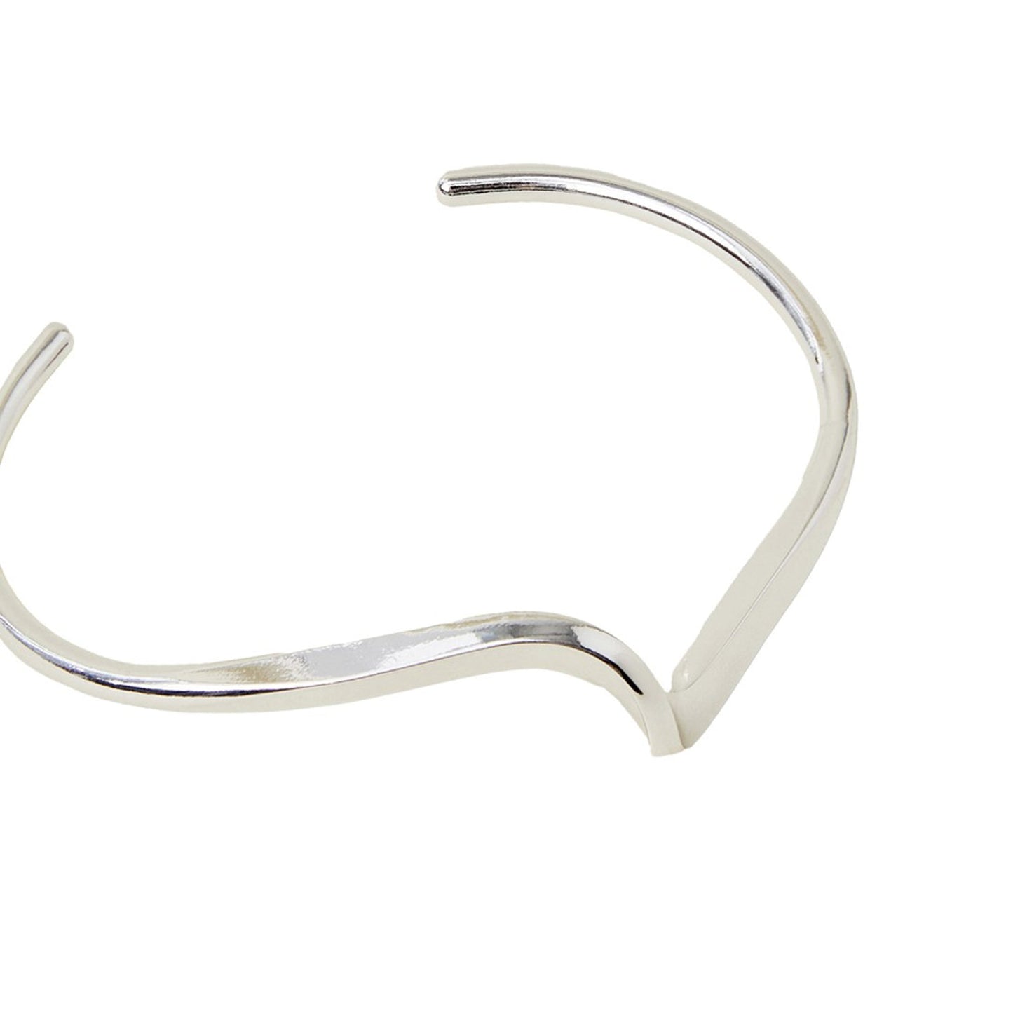 Sterling Silver-Plated Twist Cuff Bracelet