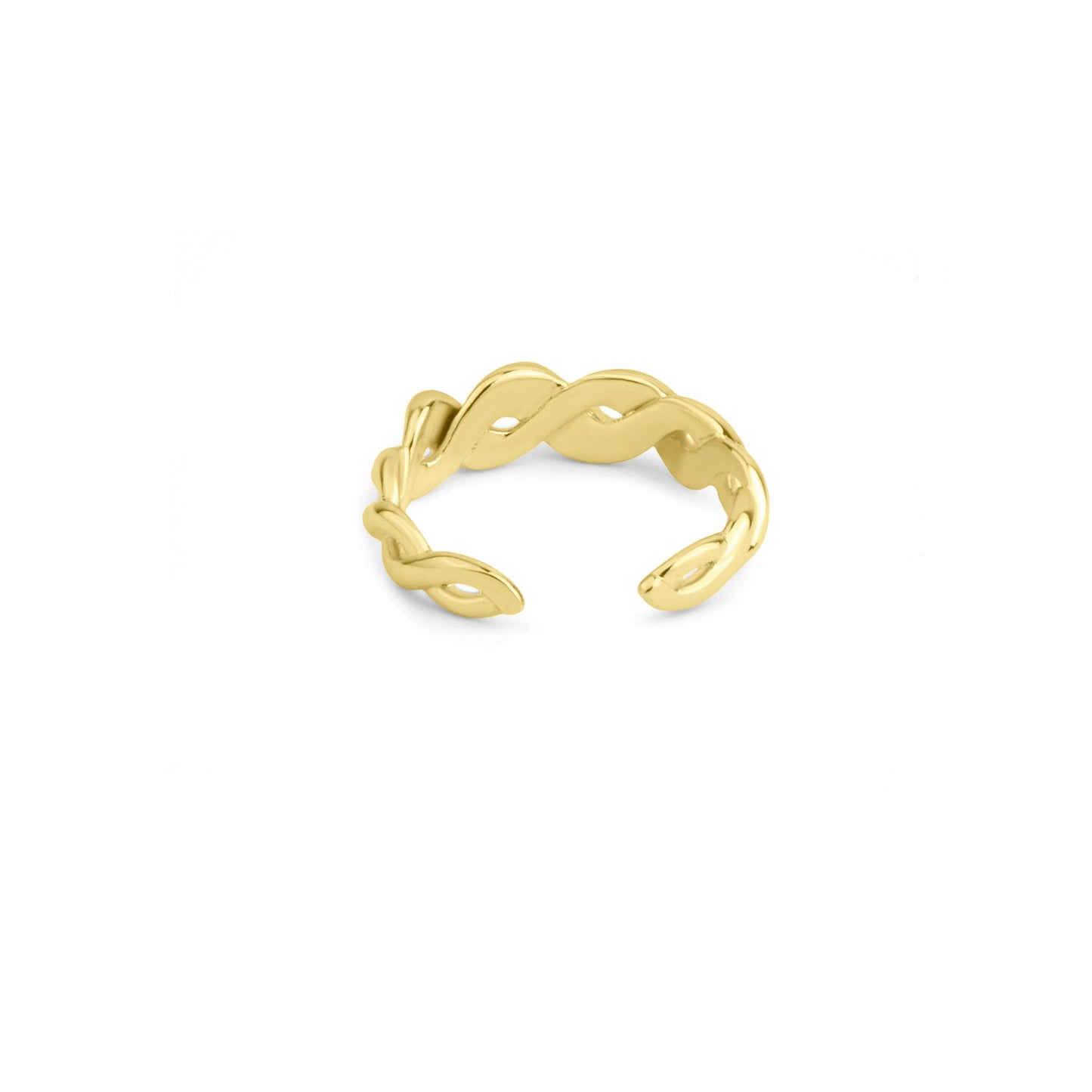Real Gold Plated Adjustable Braided Ring