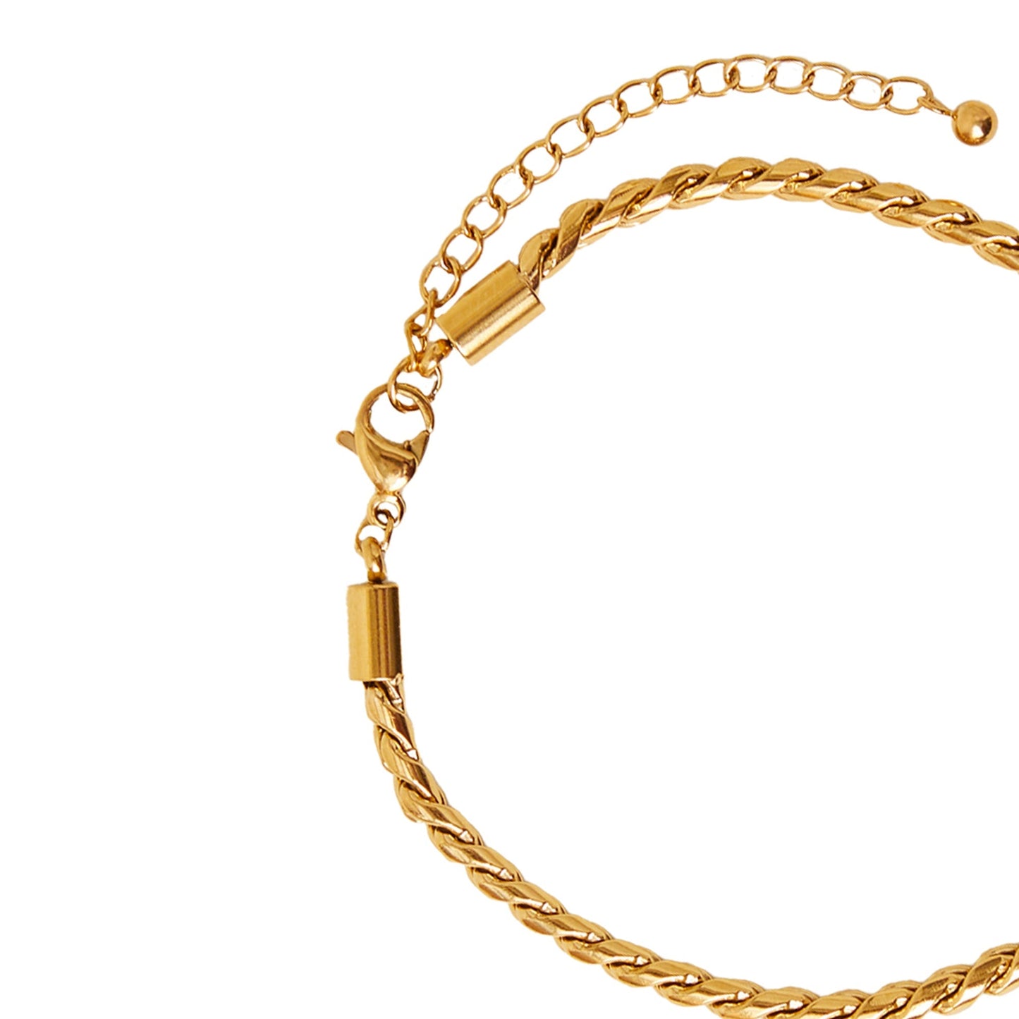 Real Gold Plated Waterproof Snake Chain Bracelet