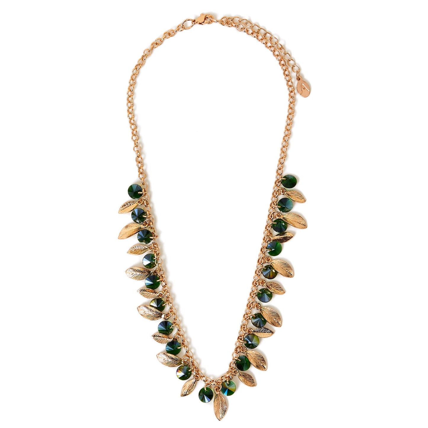 Leaf and Geam Necklace