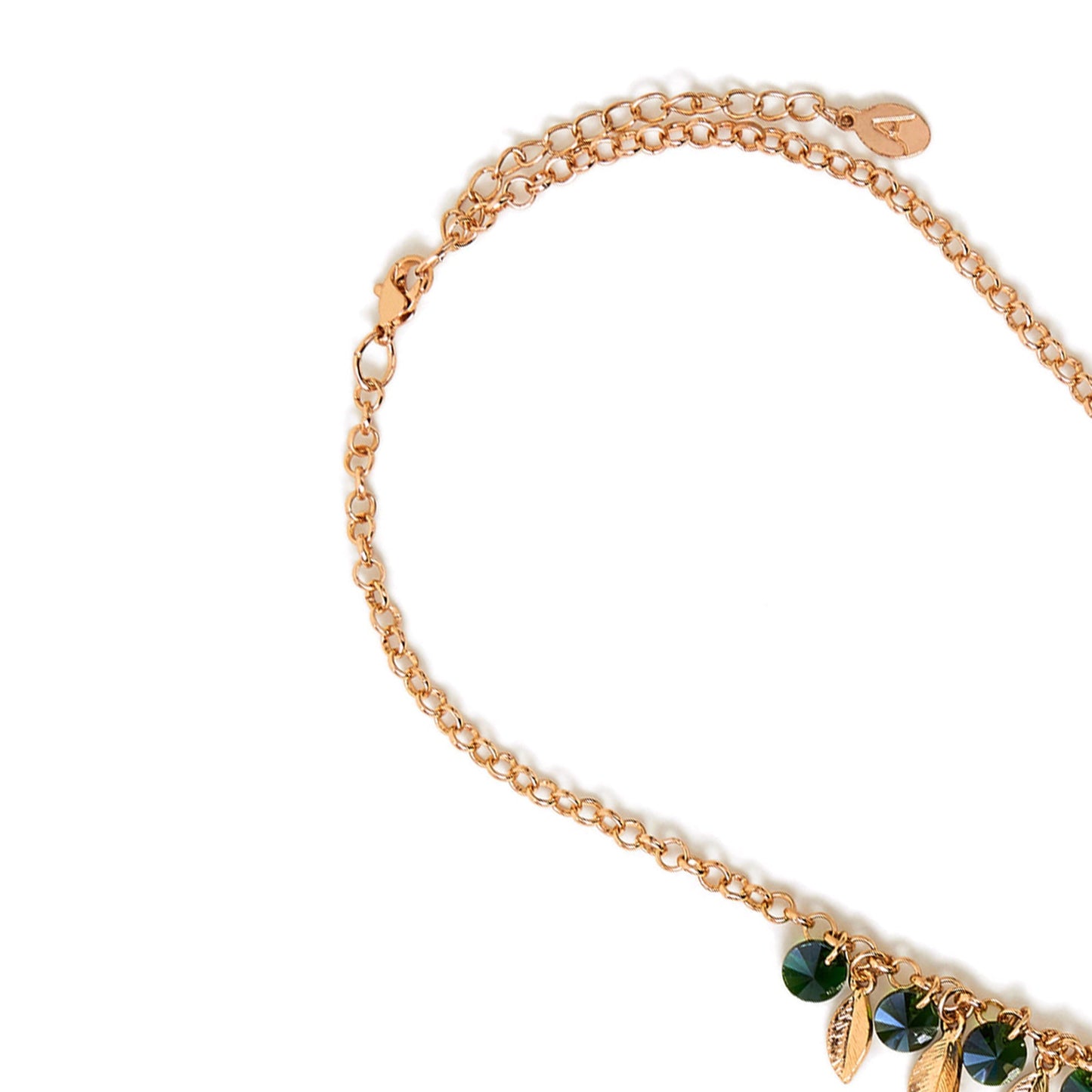 Leaf and Geam Necklace